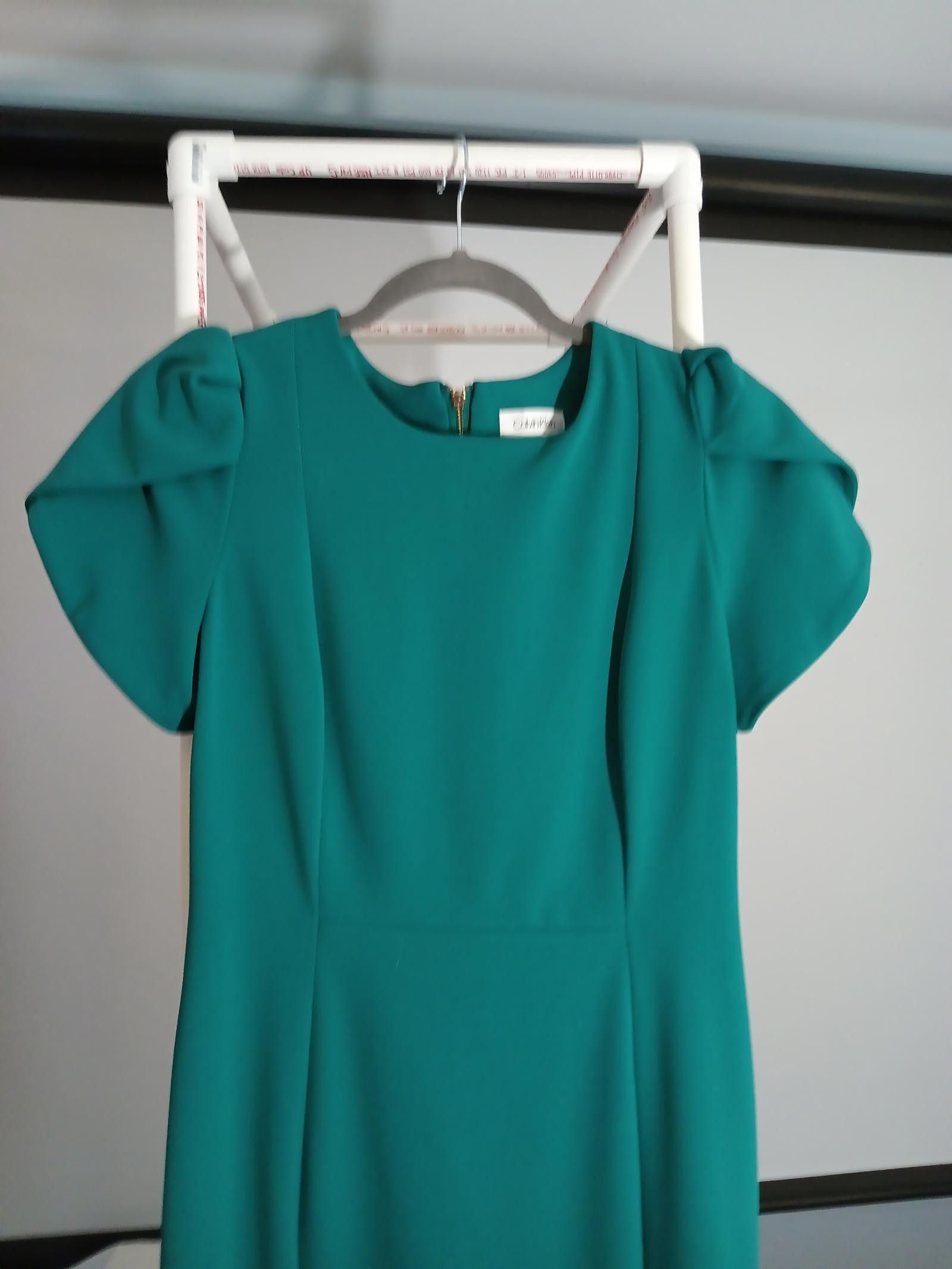 Calvin Klein Calvin Klein Elegant Teal Midi Dress Size M / US 6-8 / IT 42-44 - 3 Thumbnail
