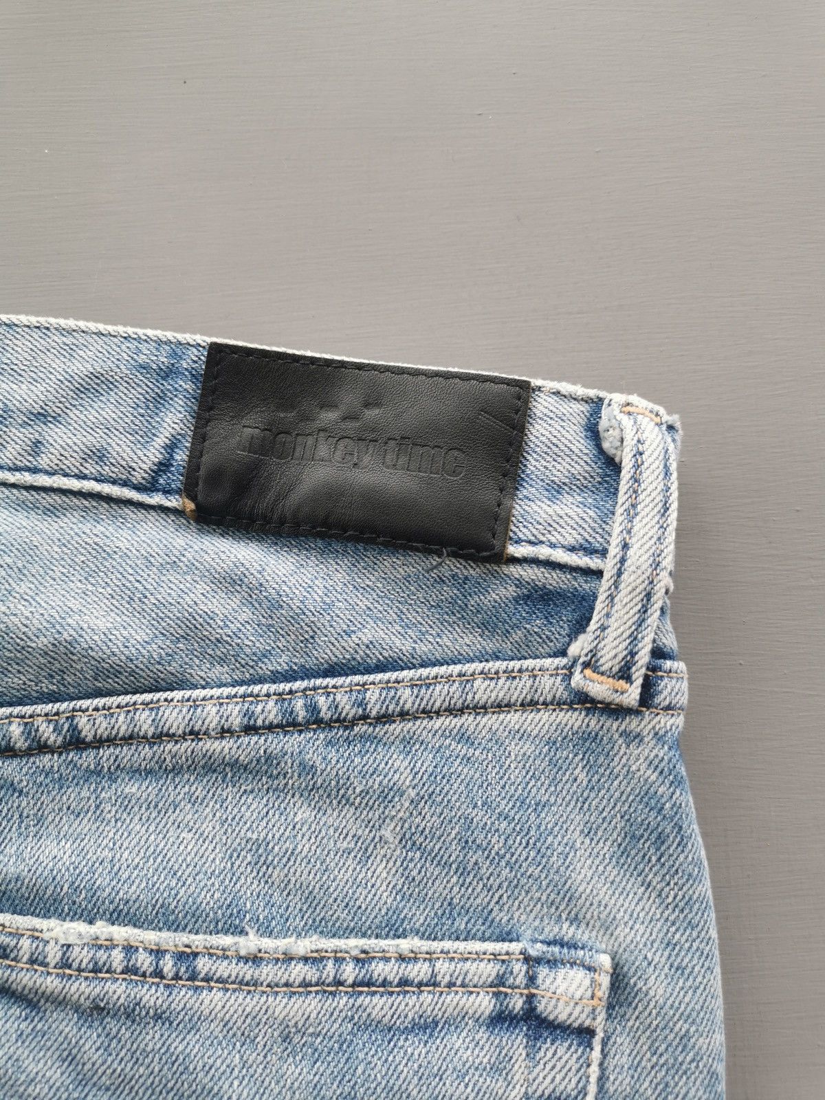 monkey time Monkey Time Japan Selvedge Rocker Distressed Jeans Size US 31 - 7 Thumbnail