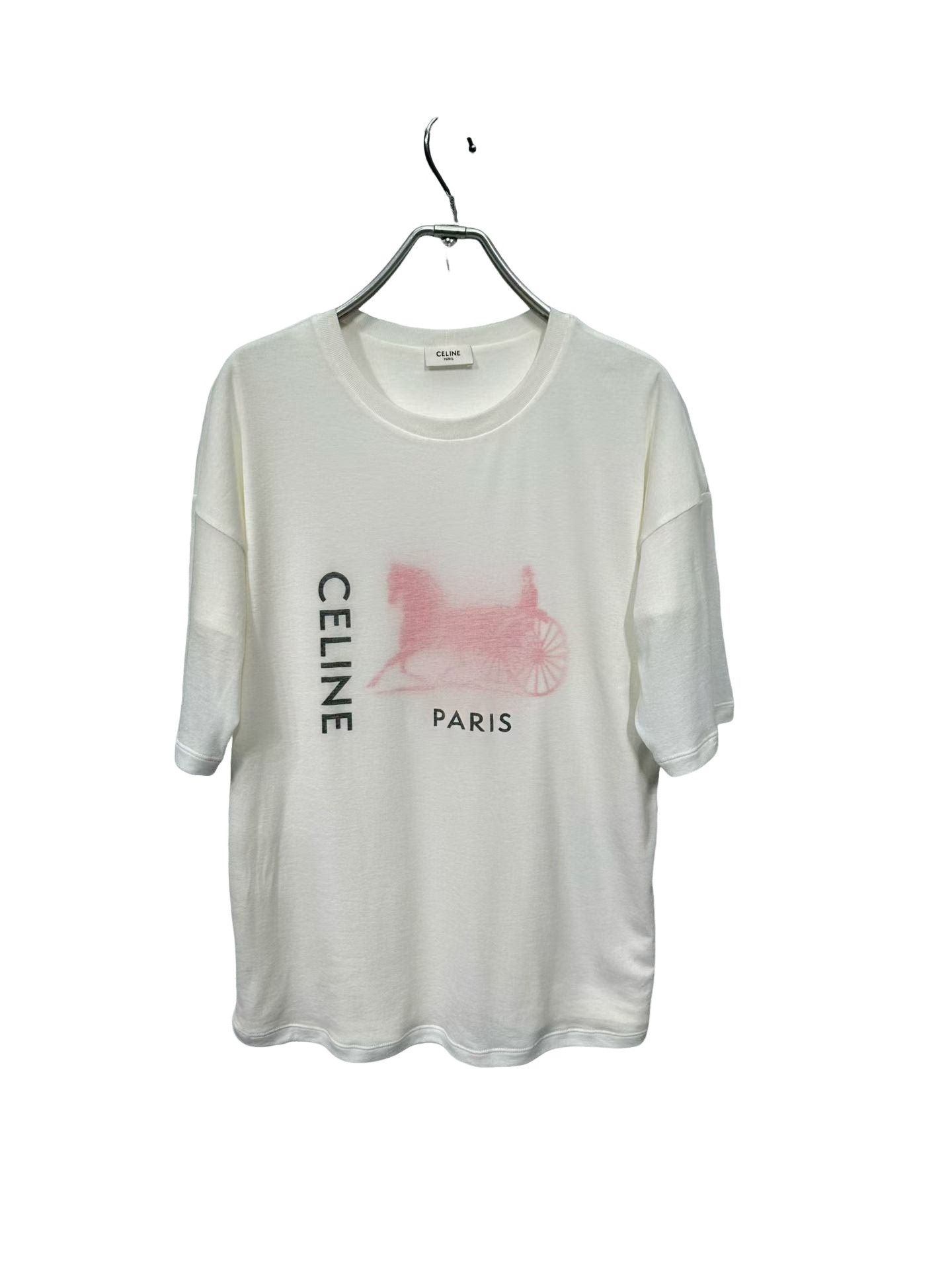 Celine CELINE Horse Carriage Graphic Logo T-Shirt XS Size US XS / EU 42 / 0 - 1 Thumbnail