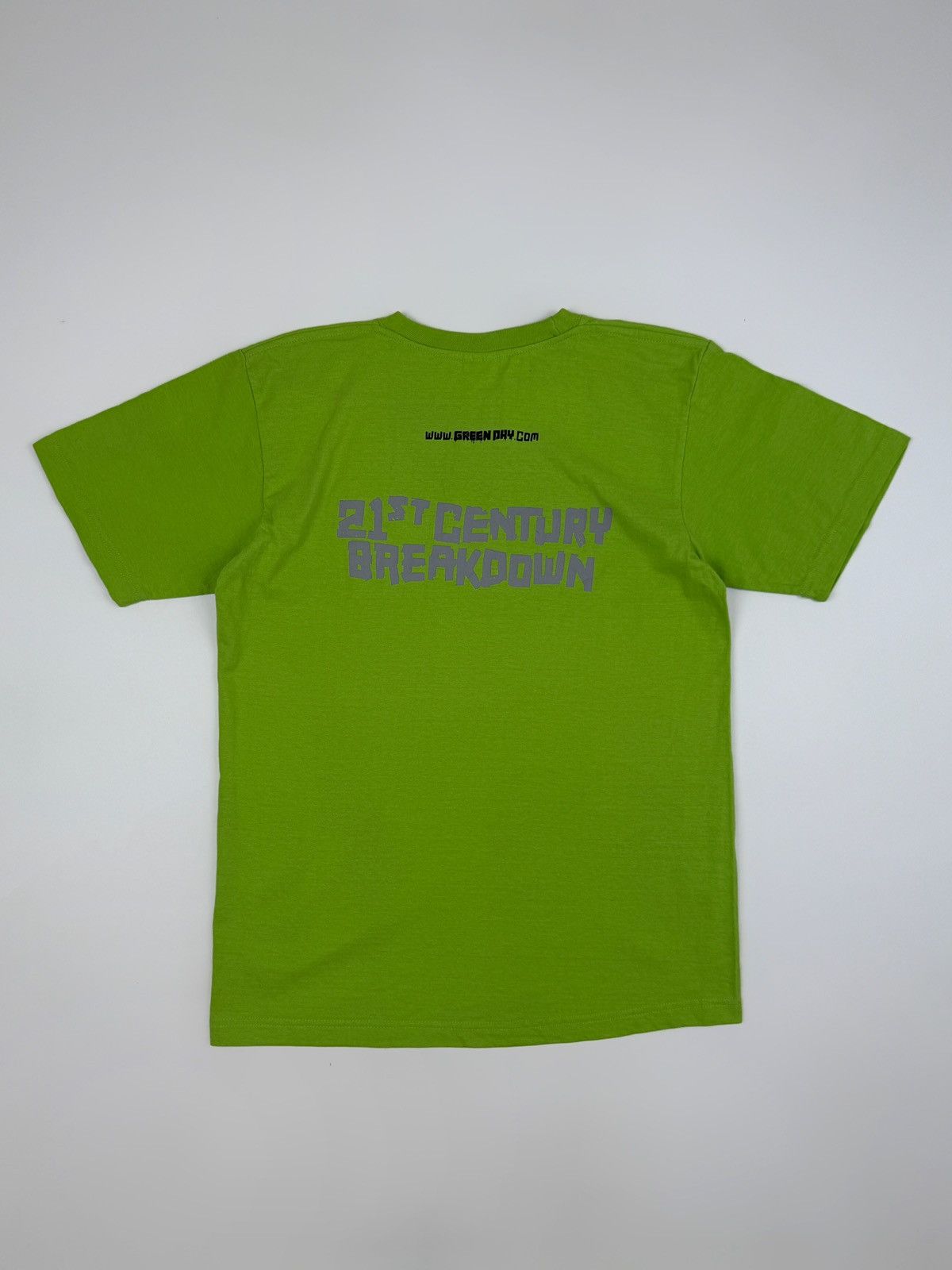 Band Tees 2009 Green Day 21st Century Breakdown Lime Green Graphic Tee Size US M / EU 48-50 / 2 - 6 Thumbnail