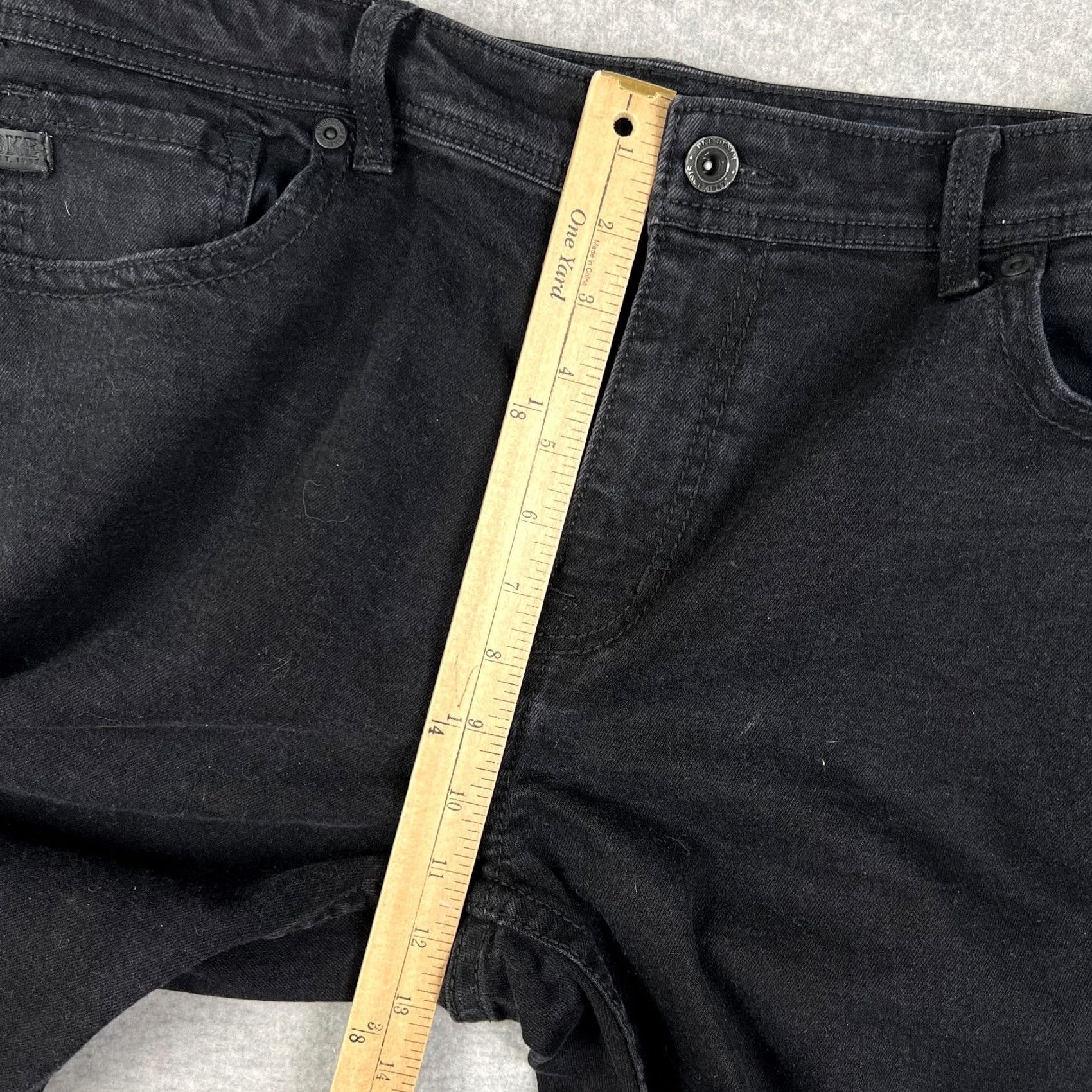 Vintage Buckle BKE Tyler Straight Fit Jeans Men 38x36 Black Denim Stretch Pants 38XL Size US 38 / EU 54 - 6 Thumbnail