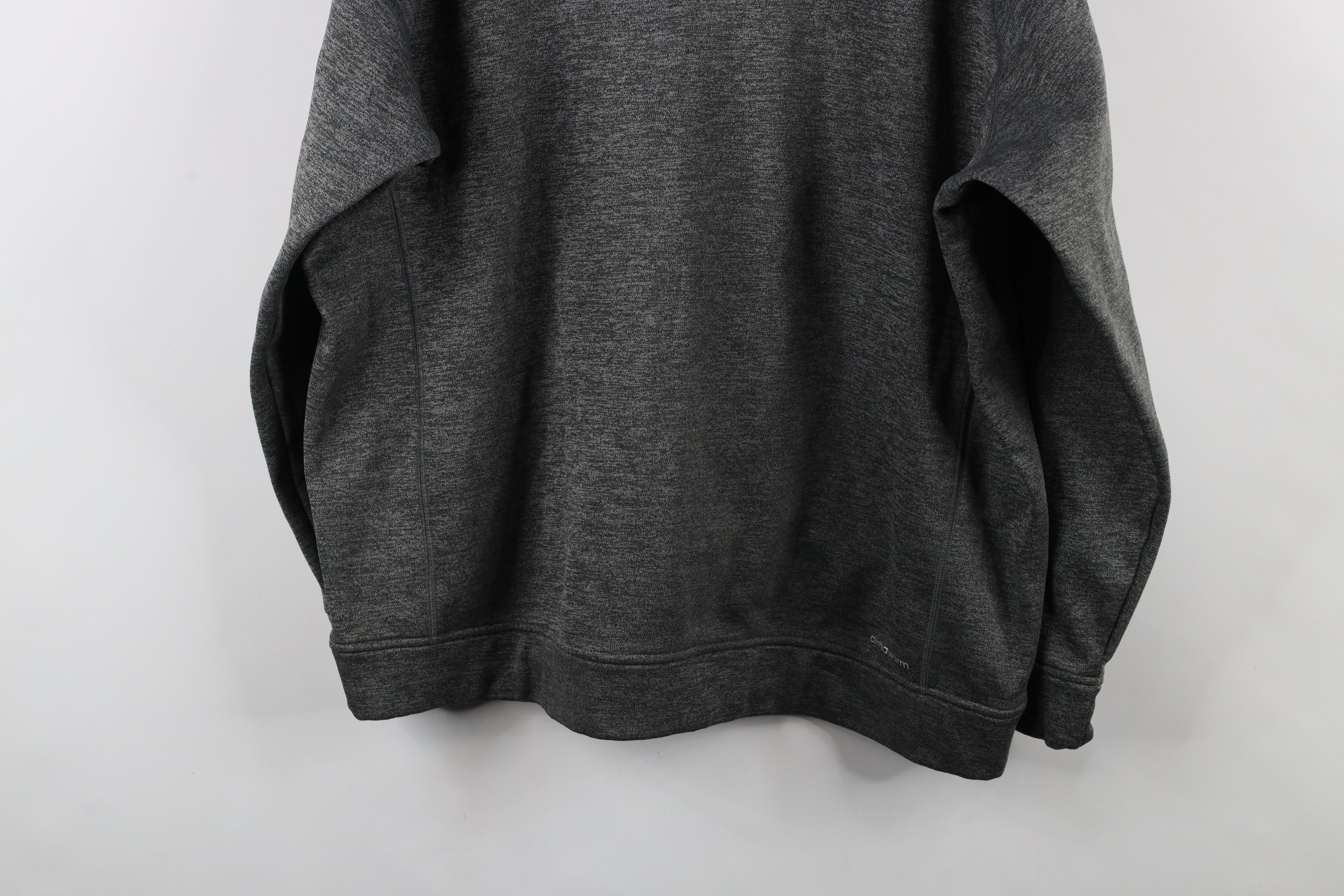 Adidas × Vintage Y2K Adidas Spell Out Fleece Lined Hoodie Sweatshirt Gray Size US XXL / EU 58 / 5 - 15 Thumbnail