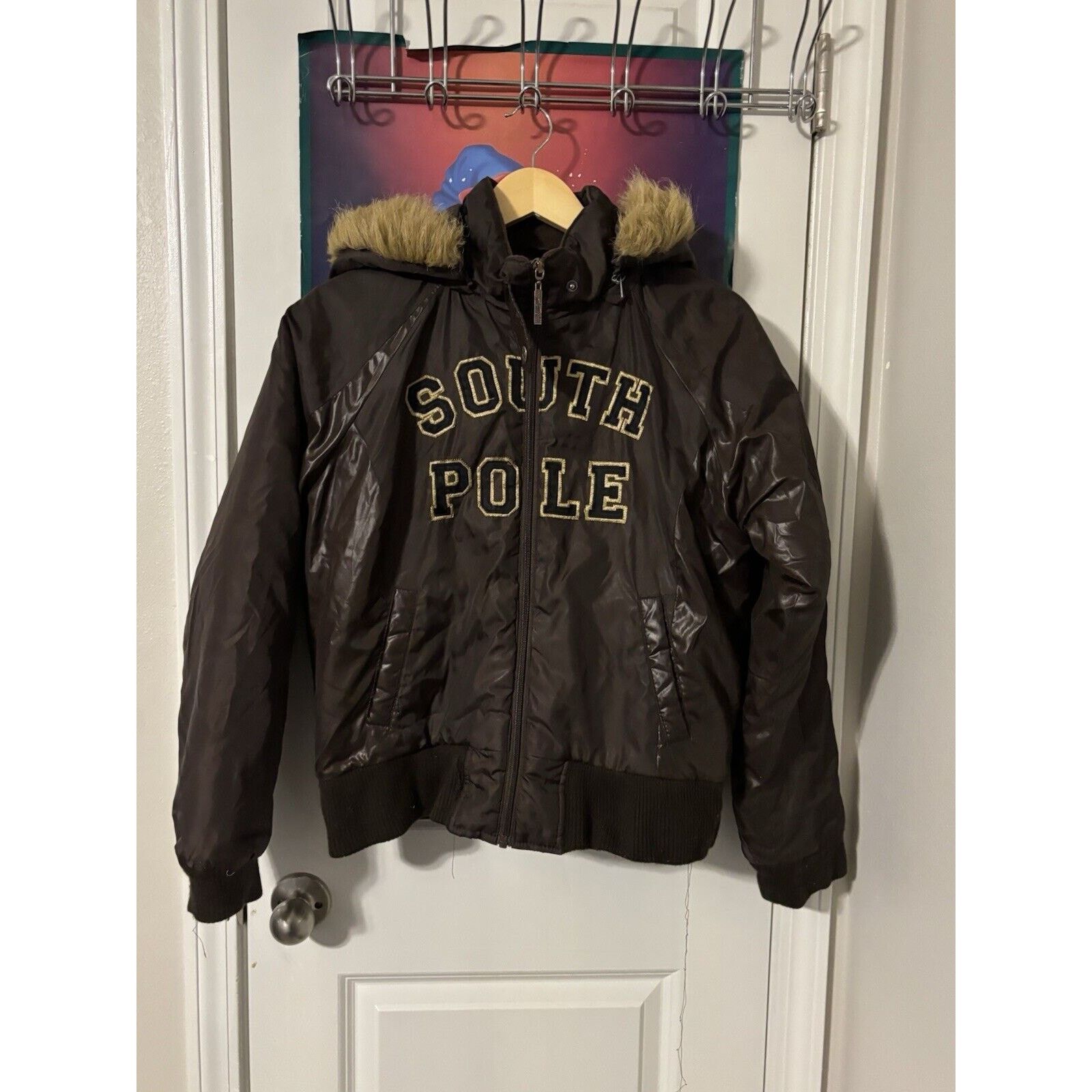 Southpole south pole womens y2k brown puffer fashion coat size L Size L / US 10 / IT 46 - 1 Thumbnail