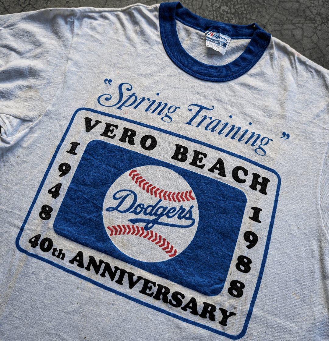 Vintage Vintage 80's Dodgers Los Angeles Baseball Ringer Size US M / EU 48-50 / 2 - 6 Thumbnail