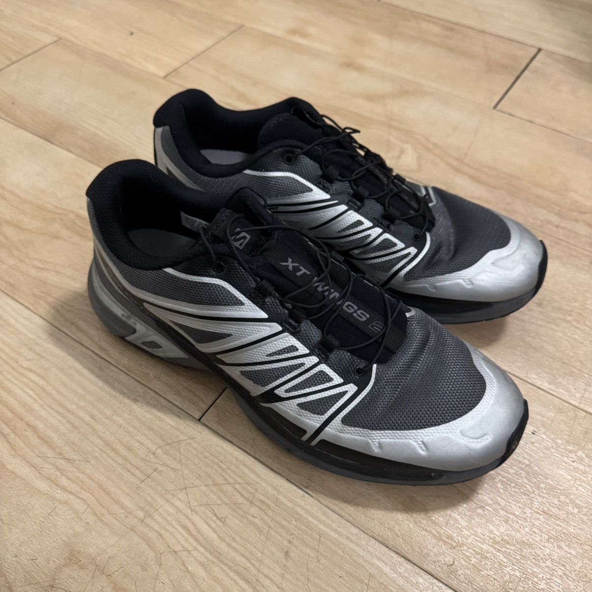 Salomon Black and silver Saloman XT Wings 2 Size US 11.5 / EU 44-45 - 1 Thumbnail