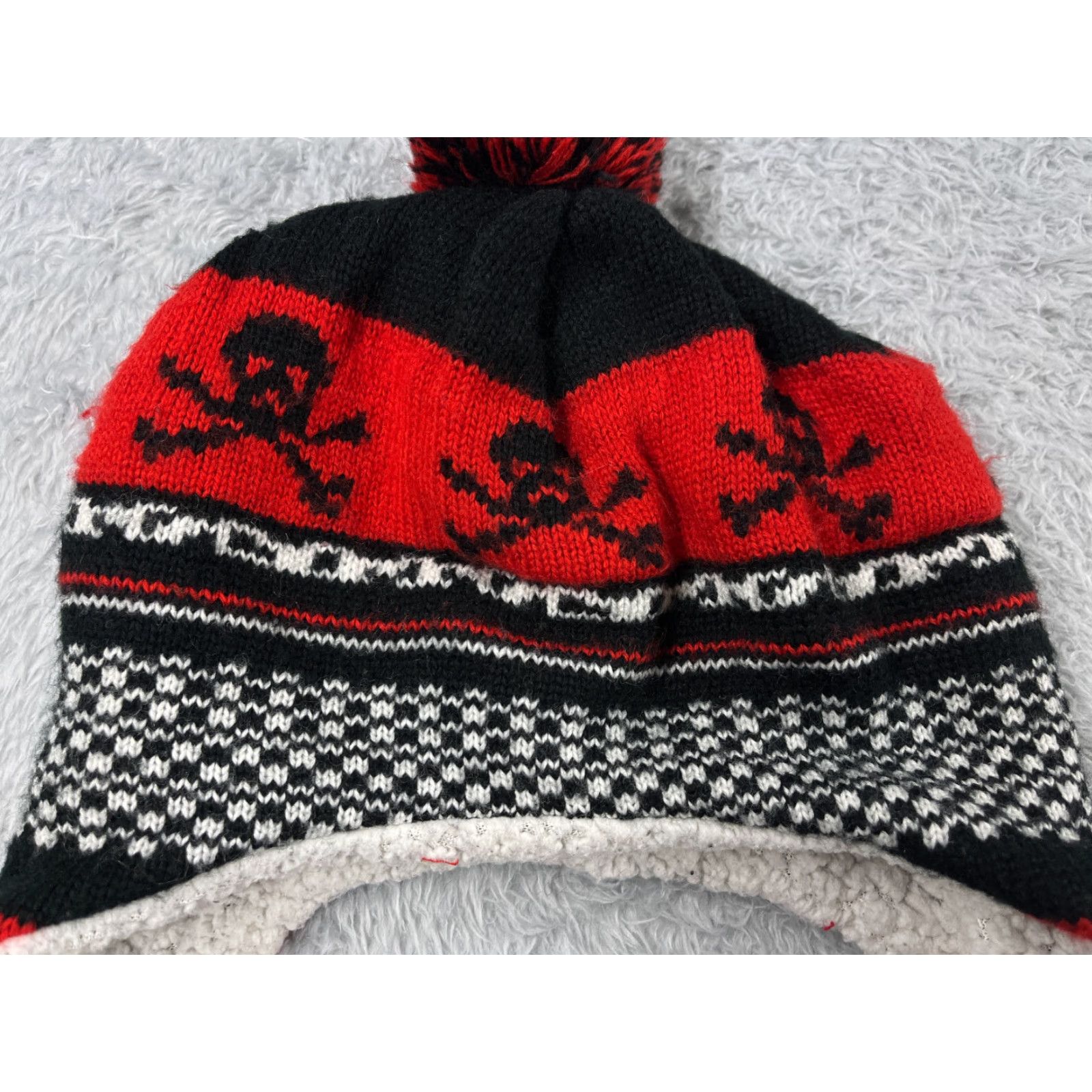 Old Navy Old Navy Camouflage Beanie Hat Unisex Adult One Size Red Lightweight Lined Outdoor Ski Skull Mens/Womens Size ONE SIZE - 2 Thumbnail