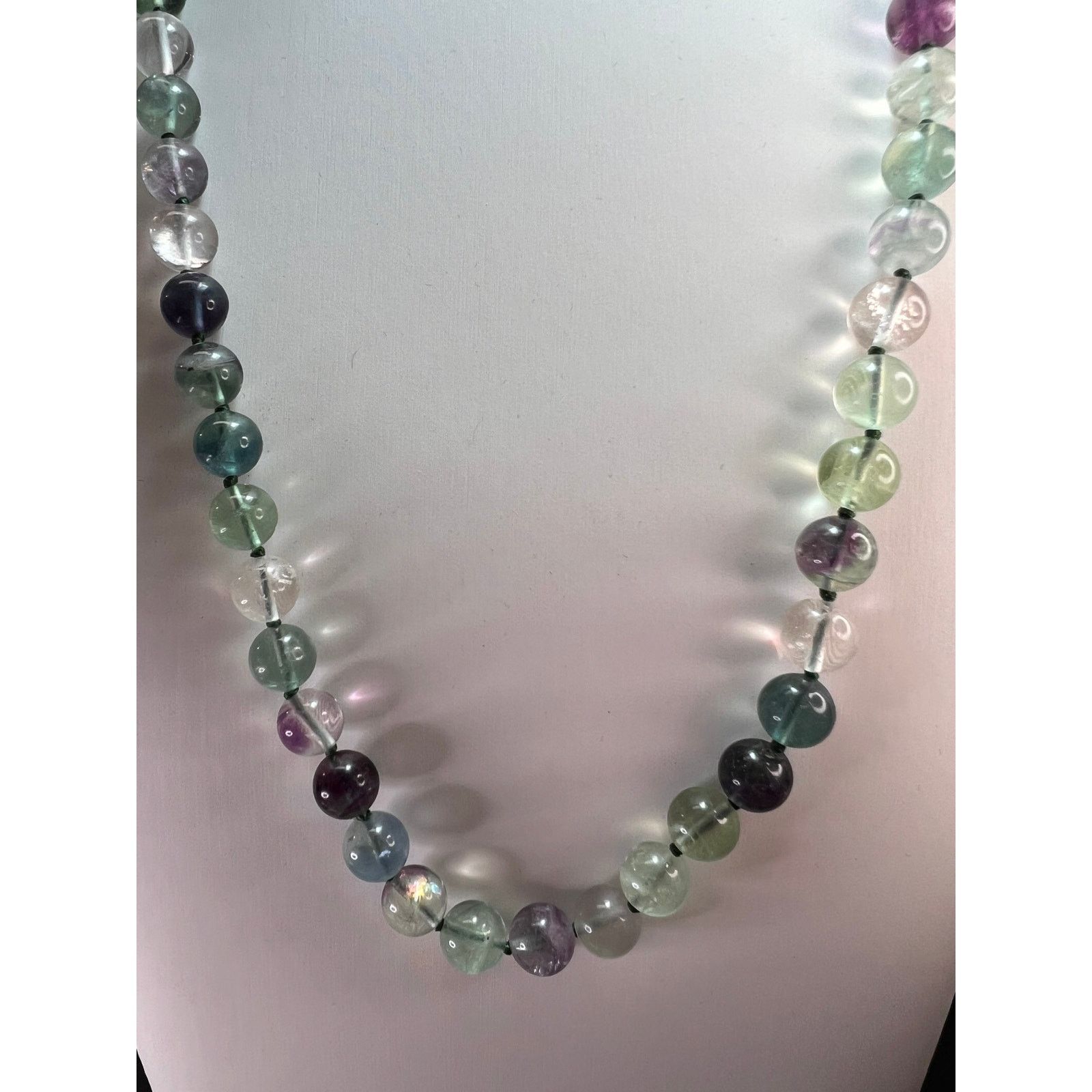 Other Fluorite knotted bolo necklace with sterling silver clasp Size ONE SIZE - 4 Thumbnail