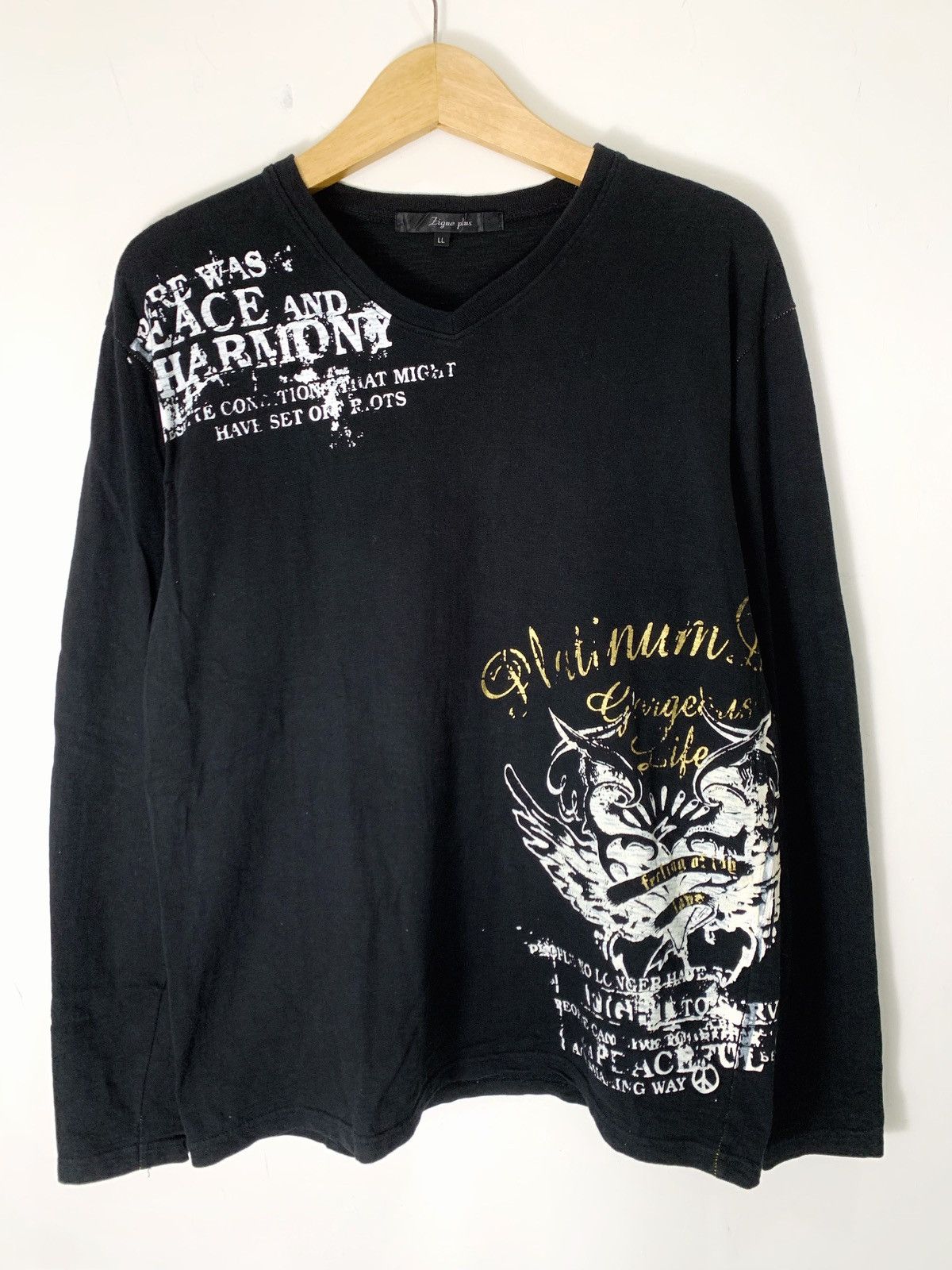Japanese Brand unfefined longsleeve poem lingue plus japan Size US L / EU 52-54 / 3 - 8 Thumbnail
