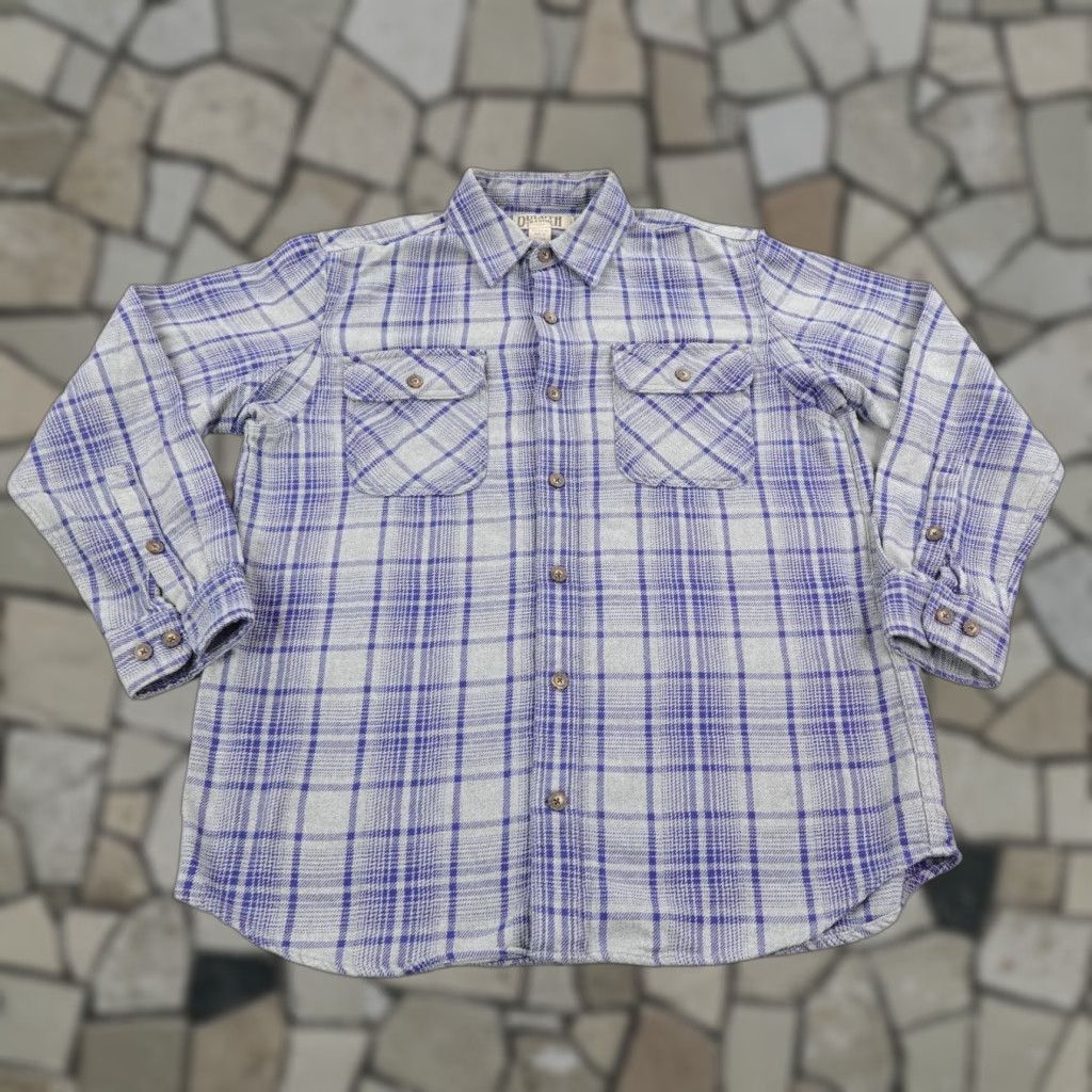 Vintage Duluth Shirt Mens Large Gray Blue Plaid Flannel Button Up Workwear Outdoors Size US L / EU 52-54 / 3 - 1 Thumbnail