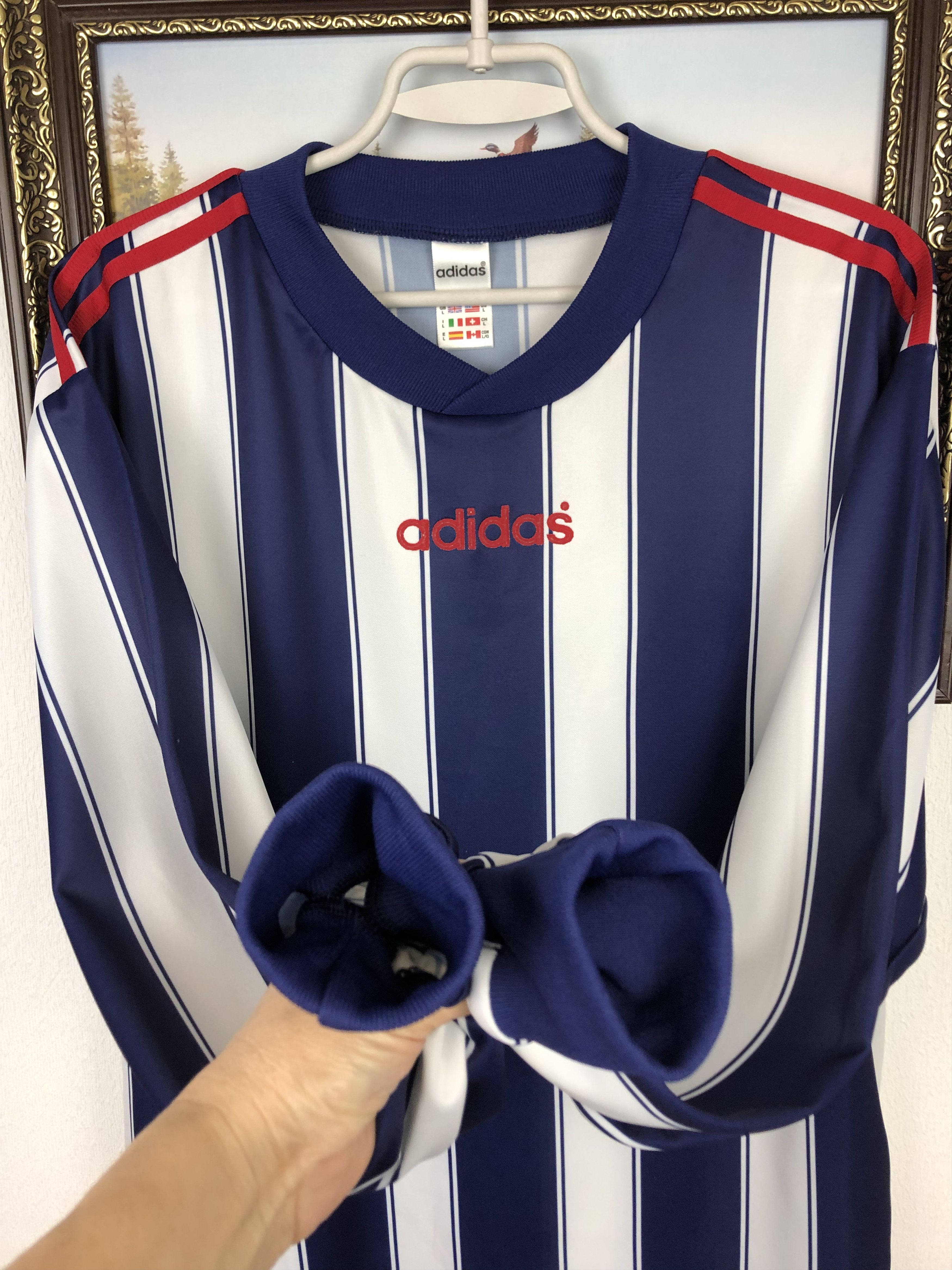 Adidas Vintage Adidas Football Shirt Soccer Template Jersey Tee Size US L / EU 52-54 / 3 - 6 Thumbnail
