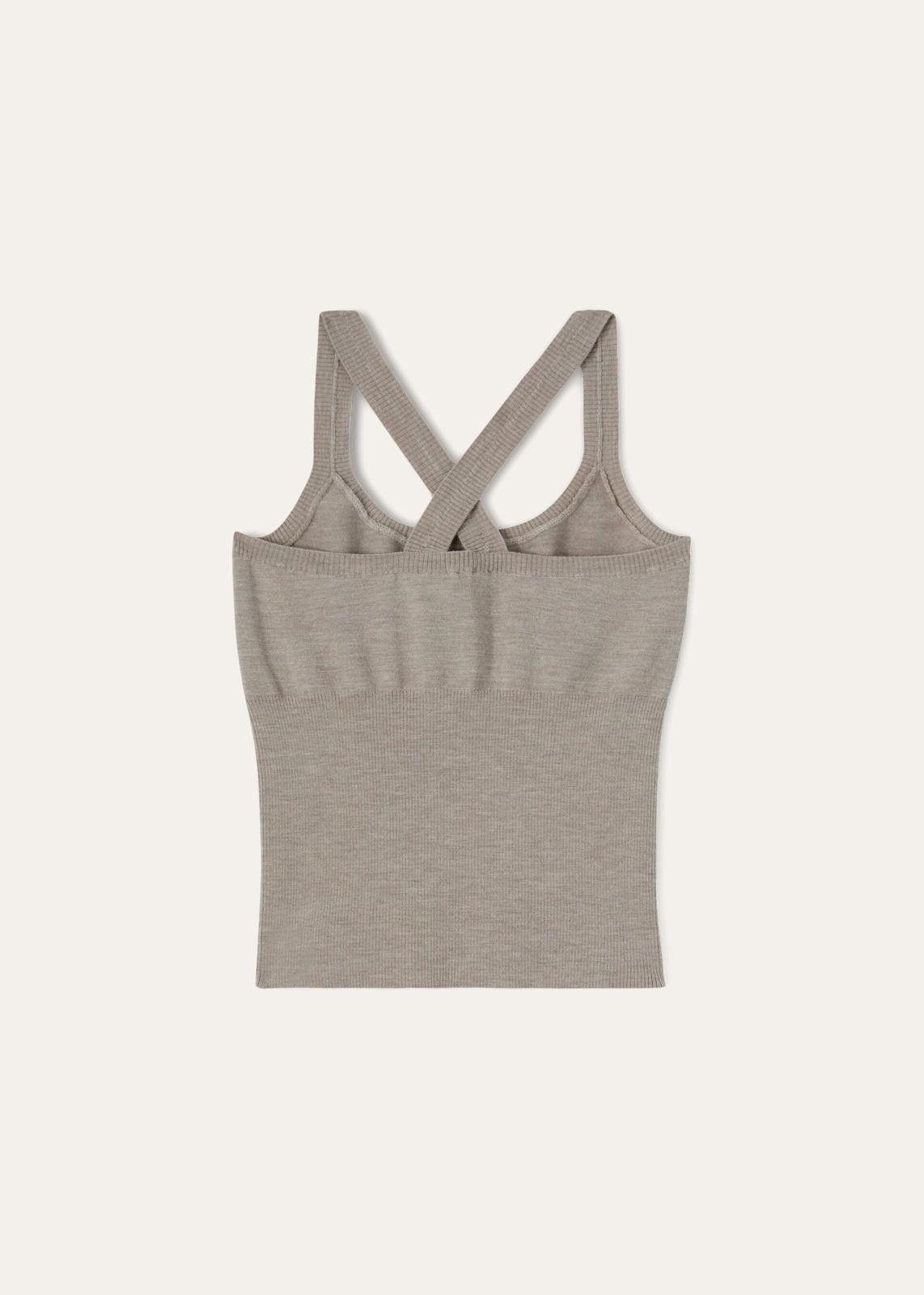 Loro Piana o1srvl11e1124 Cocooning Crossed Straps Skinny Fit Tank Top Size M / US 6-8 / IT 42-44 - 2 Thumbnail
