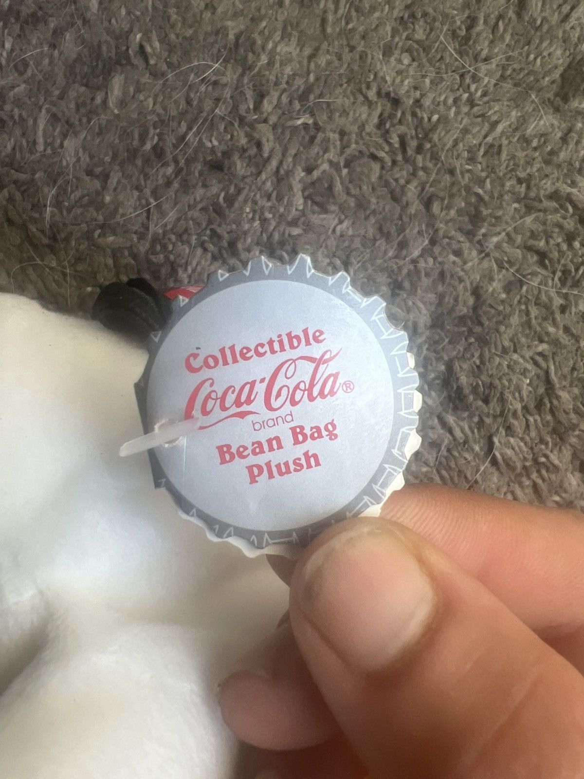 Coca Cola 1998 Coca-Cola Polar Bear In Drivers Cap And Bowtie Plush Size ONE SIZE - 3 Thumbnail