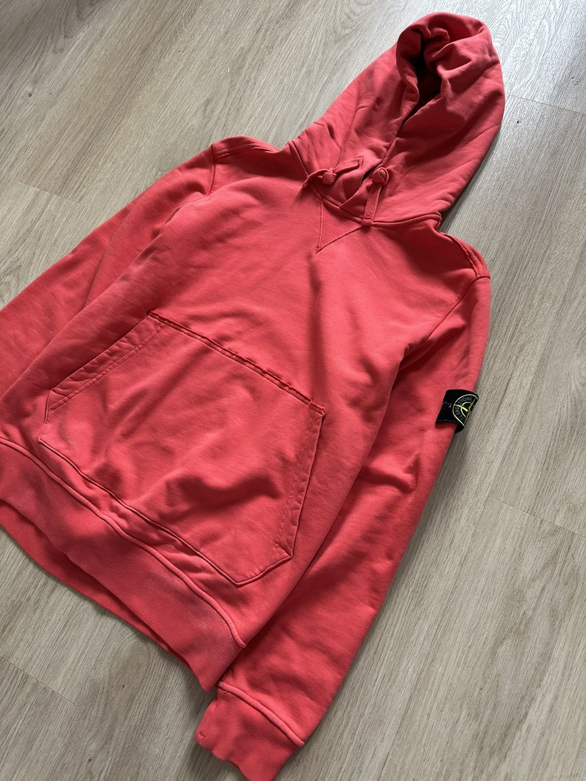 Stone Island pullover hoodie salmon pink infrared XL