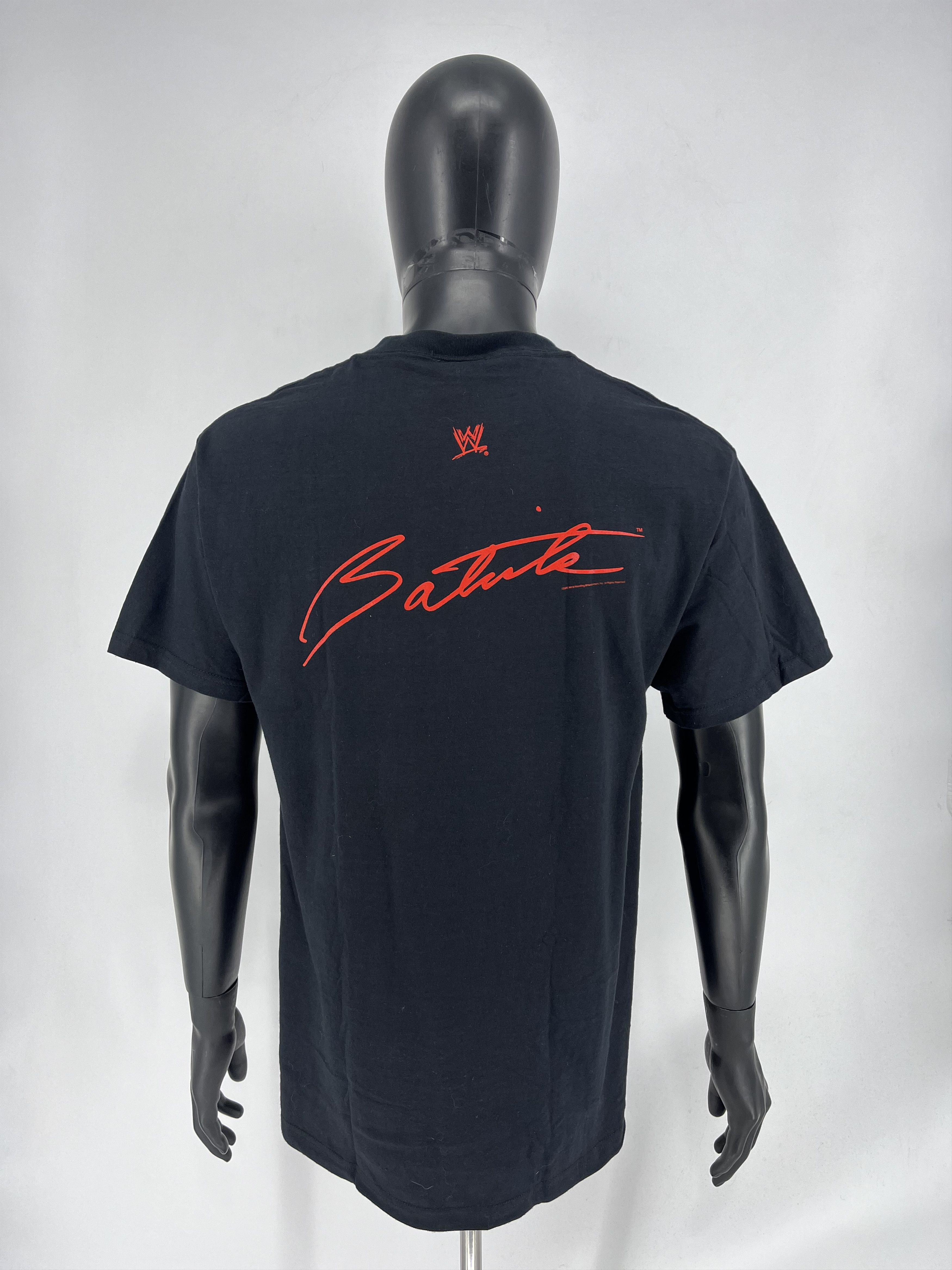 WWE × WWF Vintage WWE DAVID BATISTA SIGNATURE 2007 Wresting Tshirt Size US L / EU 52-54 / 3 - 9 Thumbnail