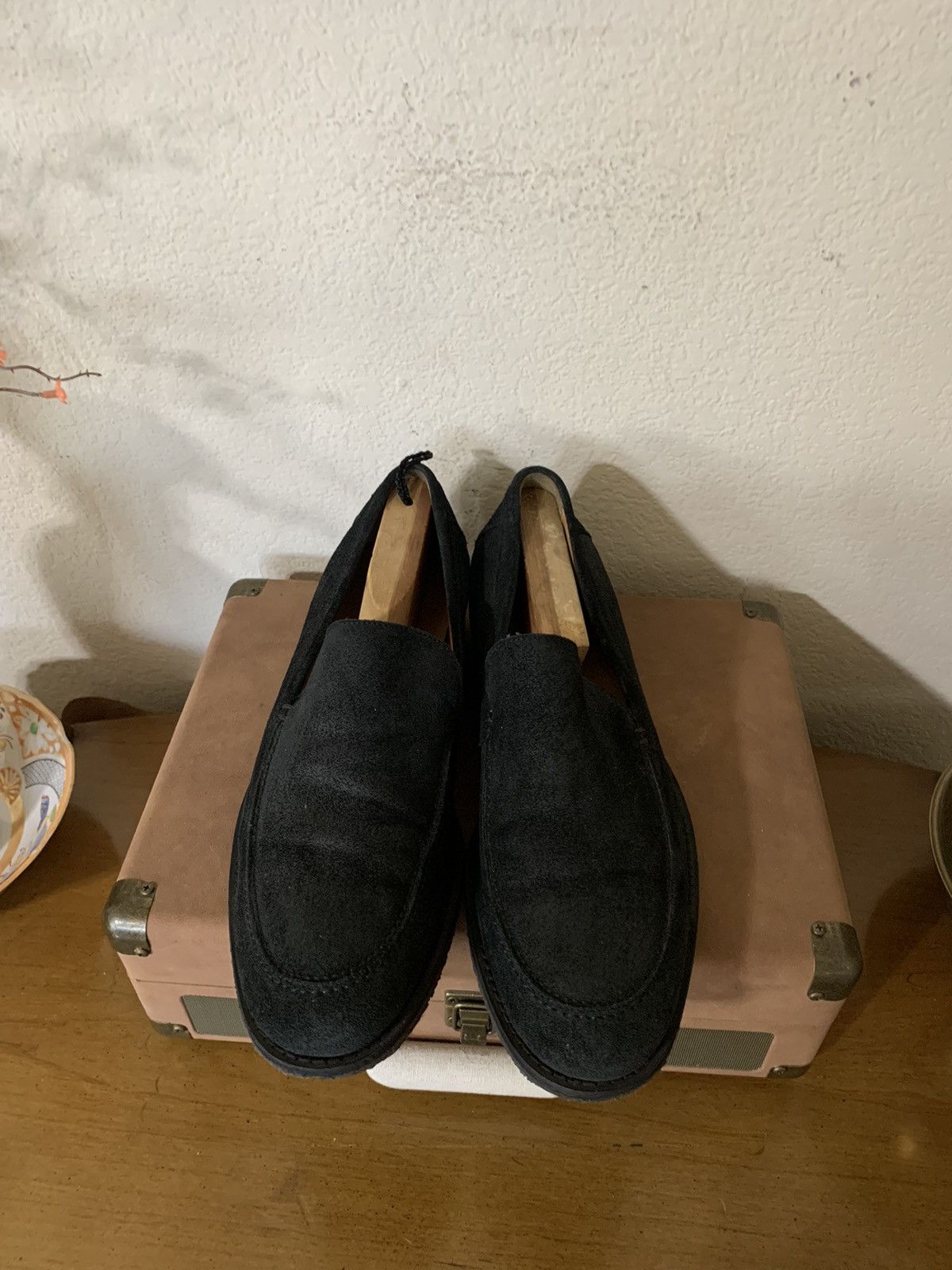 John Varvatos Brushed Suede Dress slip ons Size US 12 / EU 45 - 2 Thumbnail