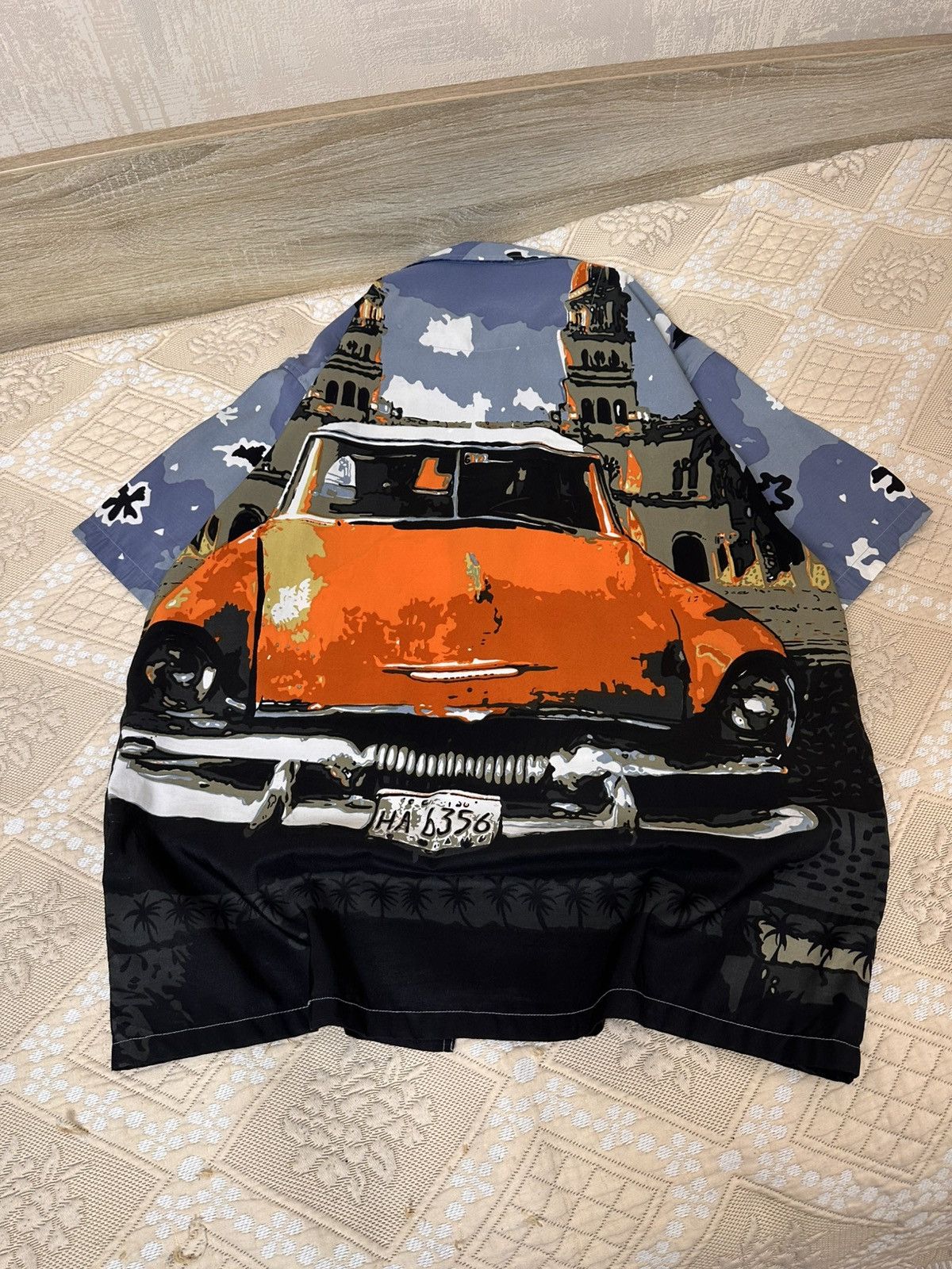 Vintage 🔥 Car Art Mambo Styled Button Up Hawaiian Shirt Versace Y2K Size US L / EU 52-54 / 3 - 7 Thumbnail