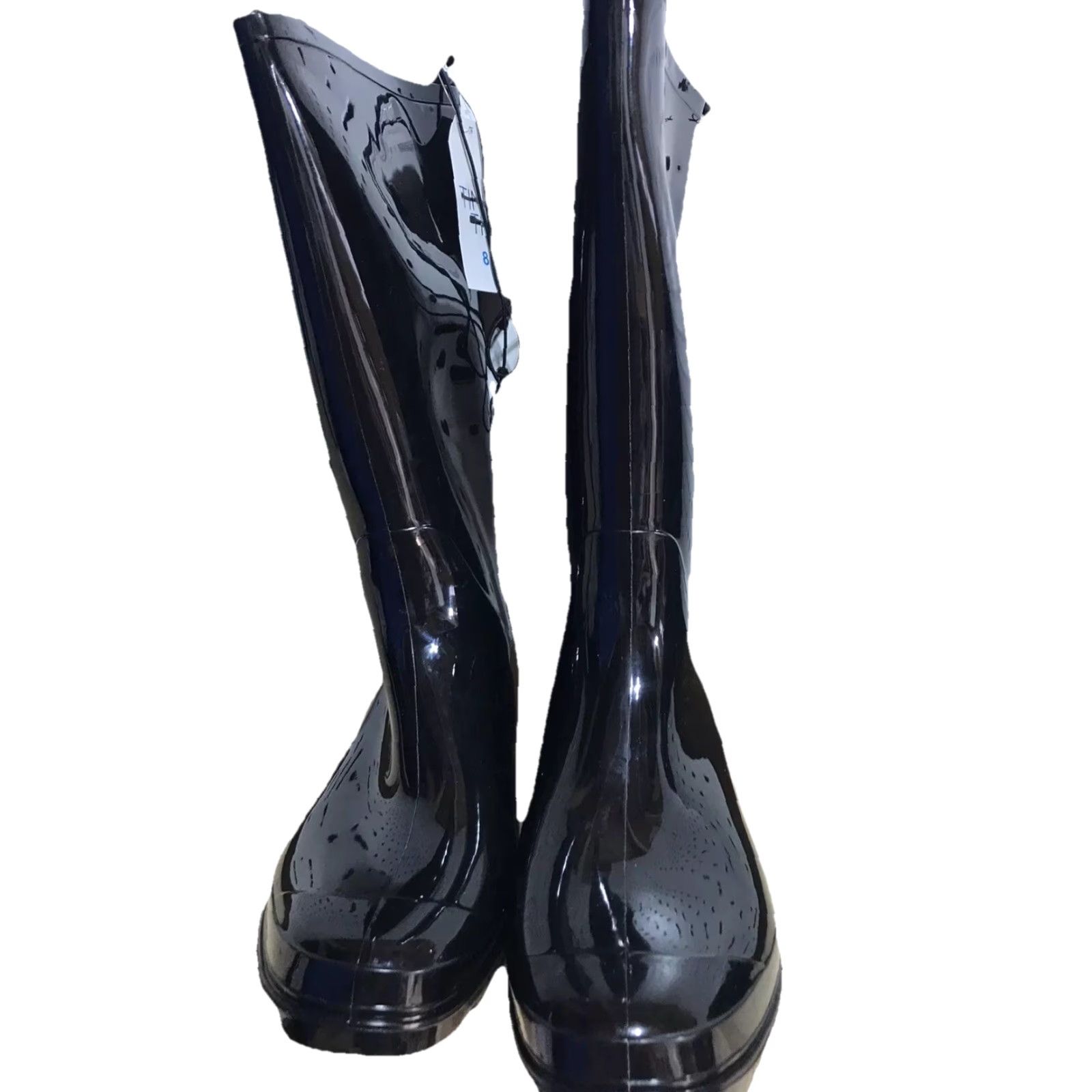 Vintage Time And Tru Rubber Boots Women's Size 8 Black Mid-Calf Pull-On Water Resistant New Size US 8 / IT 38 - 2 Thumbnail