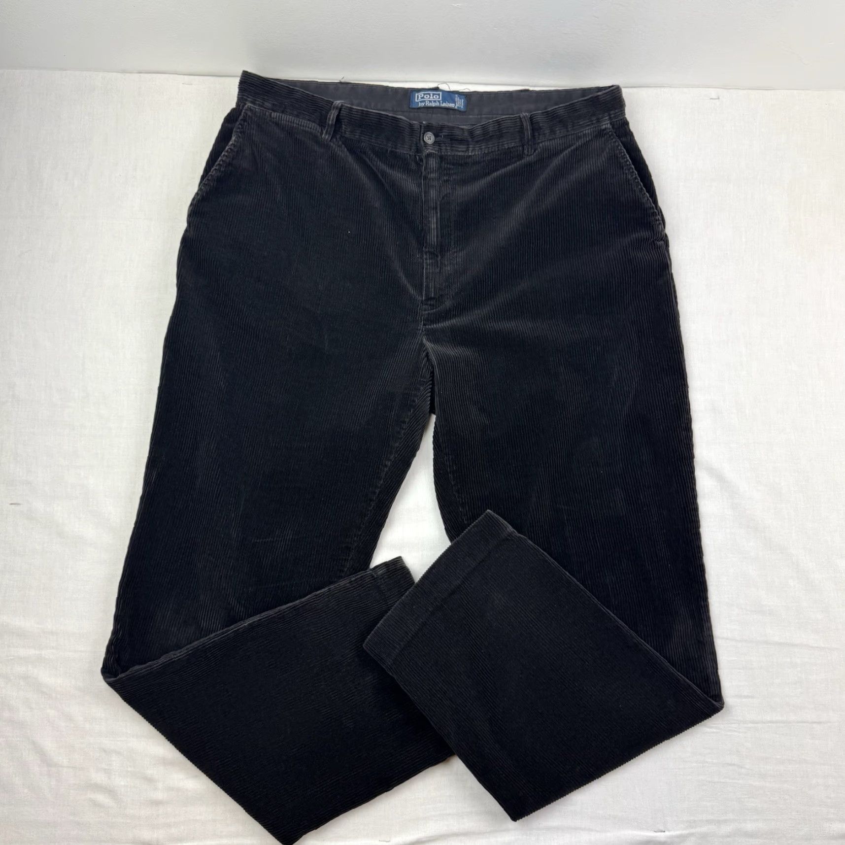 Polo Ralph Lauren VINTAGE Polo Ralph Lauren Corduroy Pants Mens Adult 38x32 Black 90s Polo Ralph Lauren Corduroy Pants Men's 90s Vintage Size US M / EU 48-50 / 2 - 2 Thumbnail