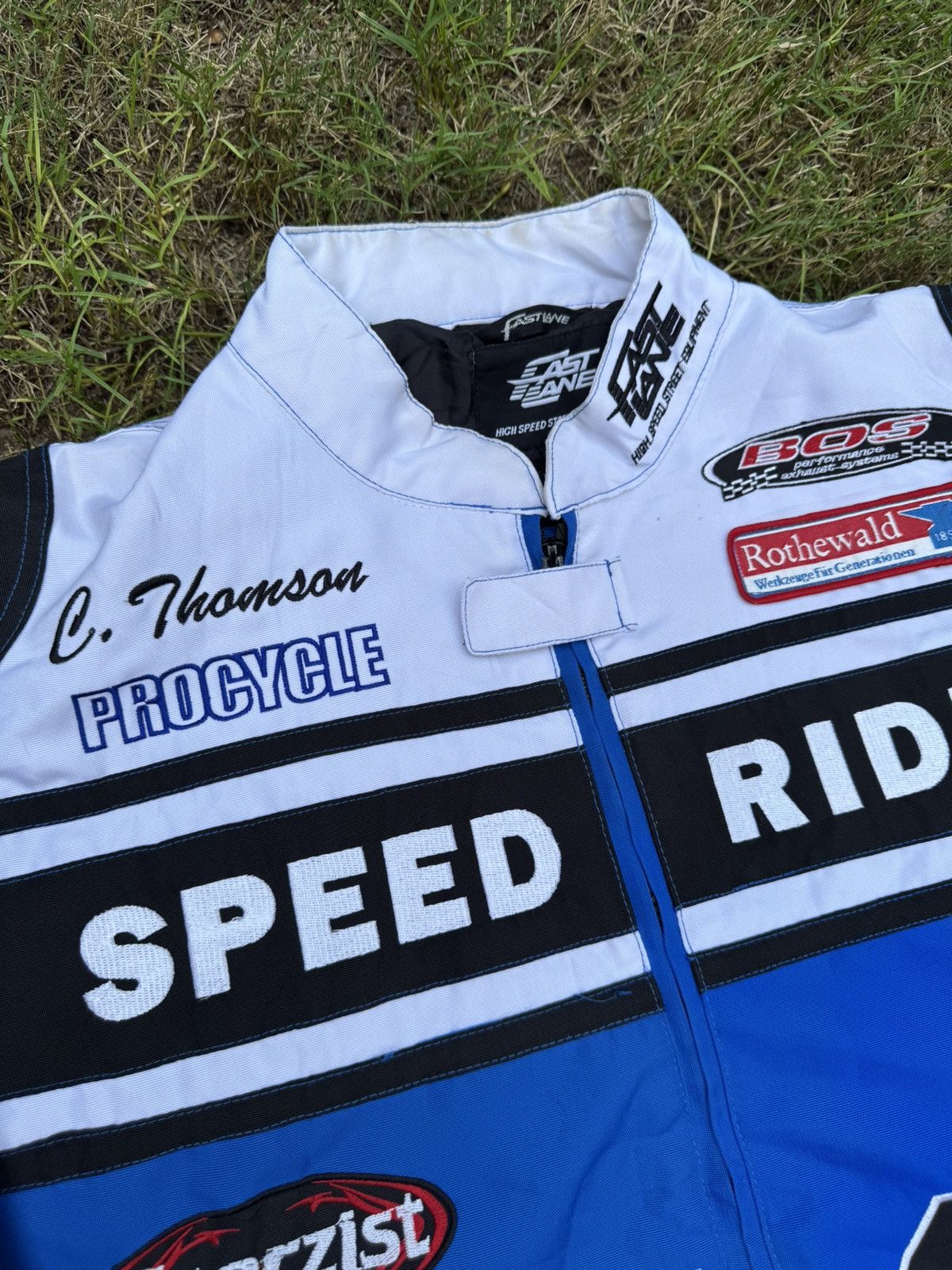 Vintage Jacket Fast lane Speed Freak vintage racing blue Racing Size US L / EU 52-54 / 3 - 6 Thumbnail