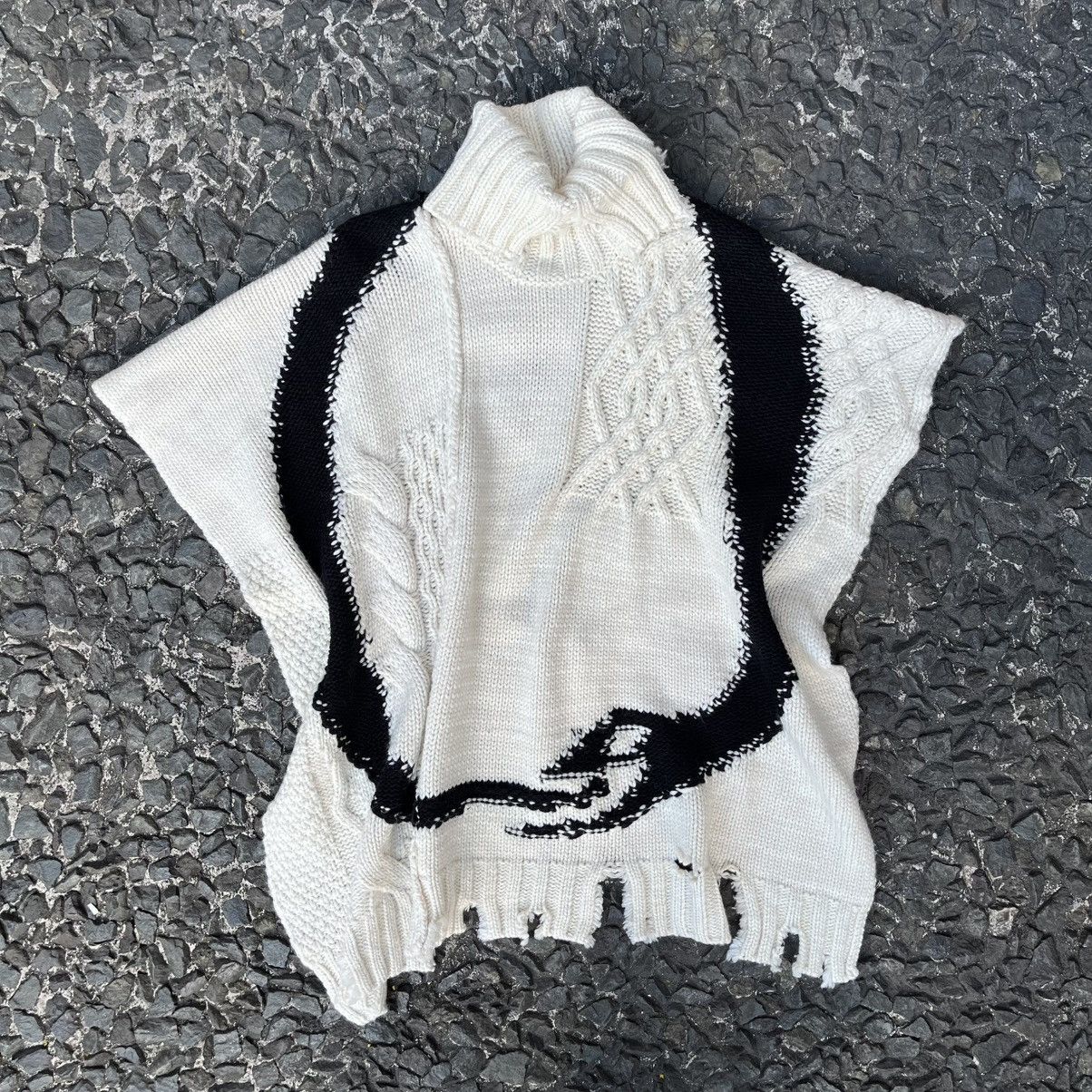 MM6 MM6 Maison Margiela F/W 2022 Ouroboros Distressed Knit Wrap Size S / US 4 / IT 40 - 2 Thumbnail