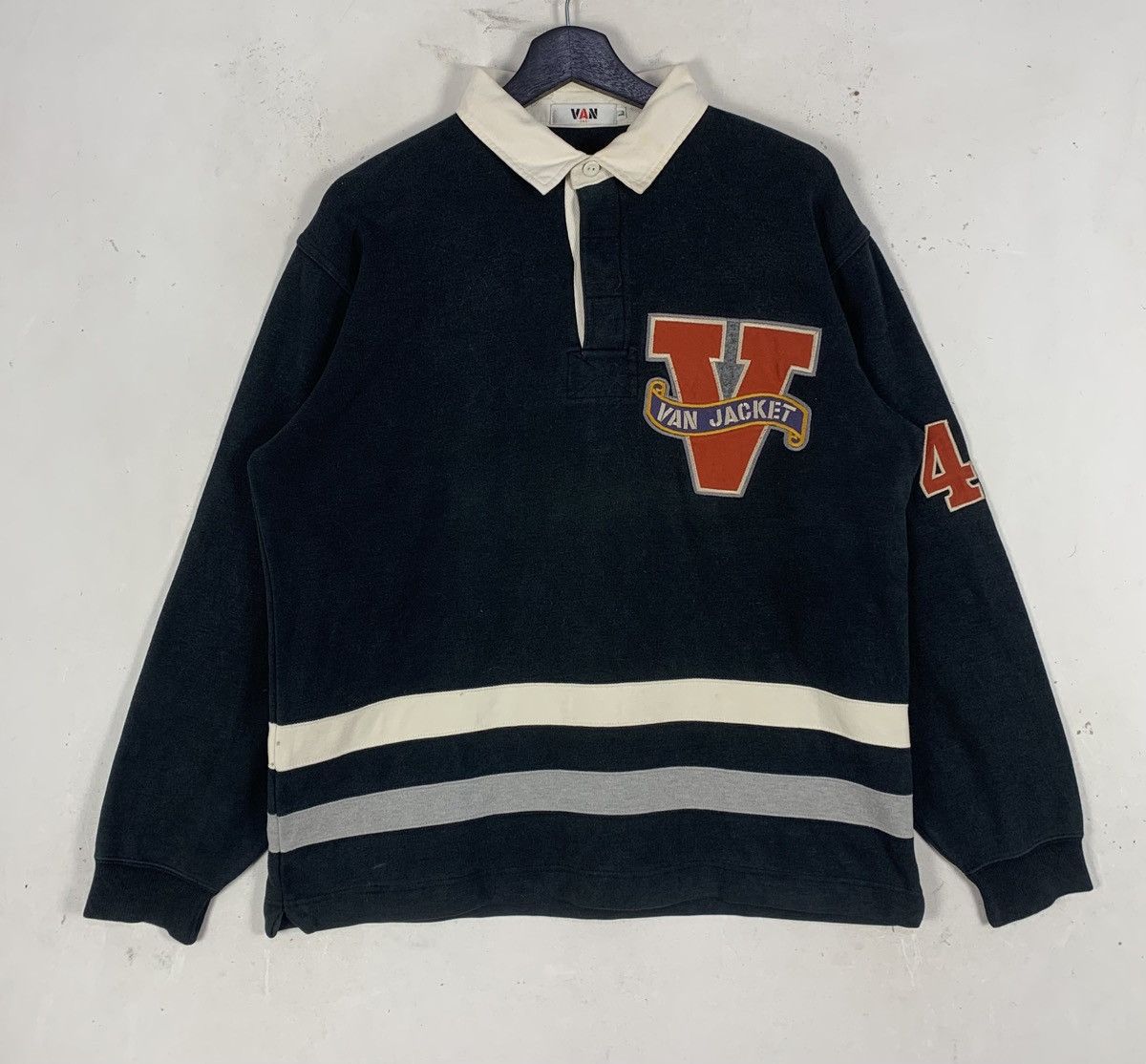 Van Vintage VAN JAC Sport Wear JapaneseBrand Rugby LongShirt Size US L / EU 52-54 / 3 - 2 Thumbnail