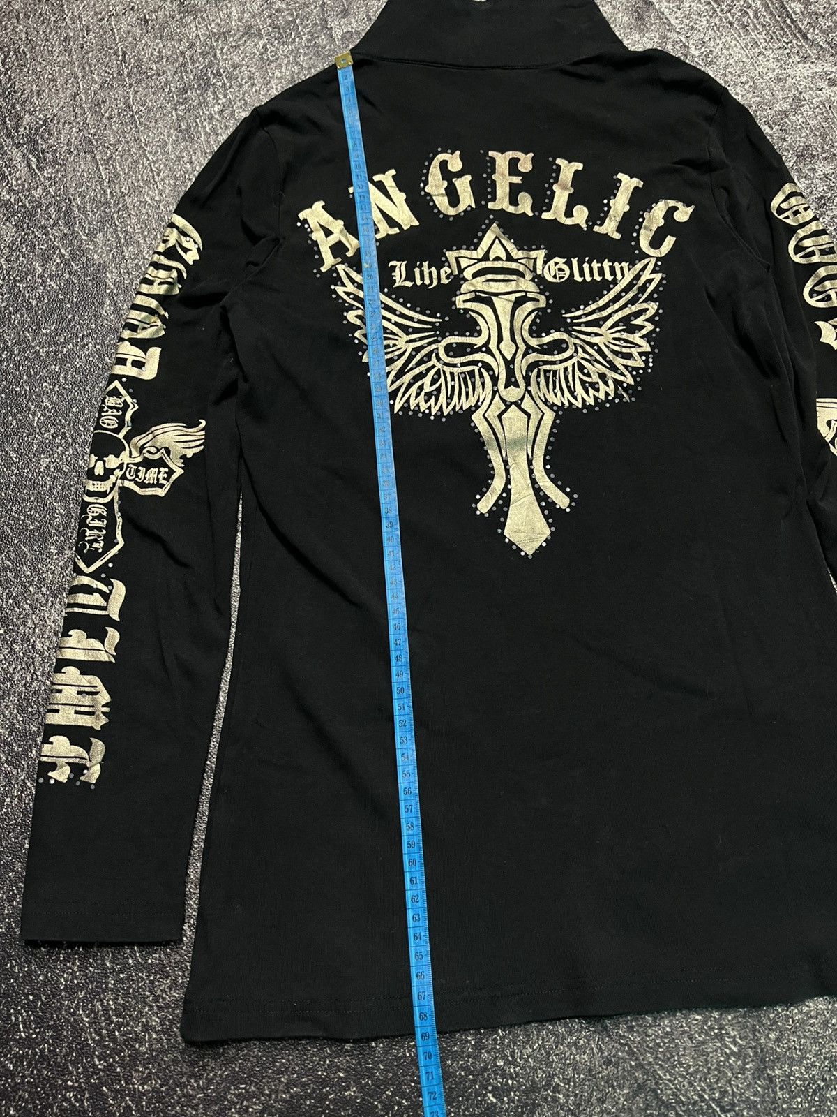 Japanese Brand Japanese Style Gothic skull Angelic Polo Longsleeve Size US S / EU 44-46 / 1 - 7 Thumbnail