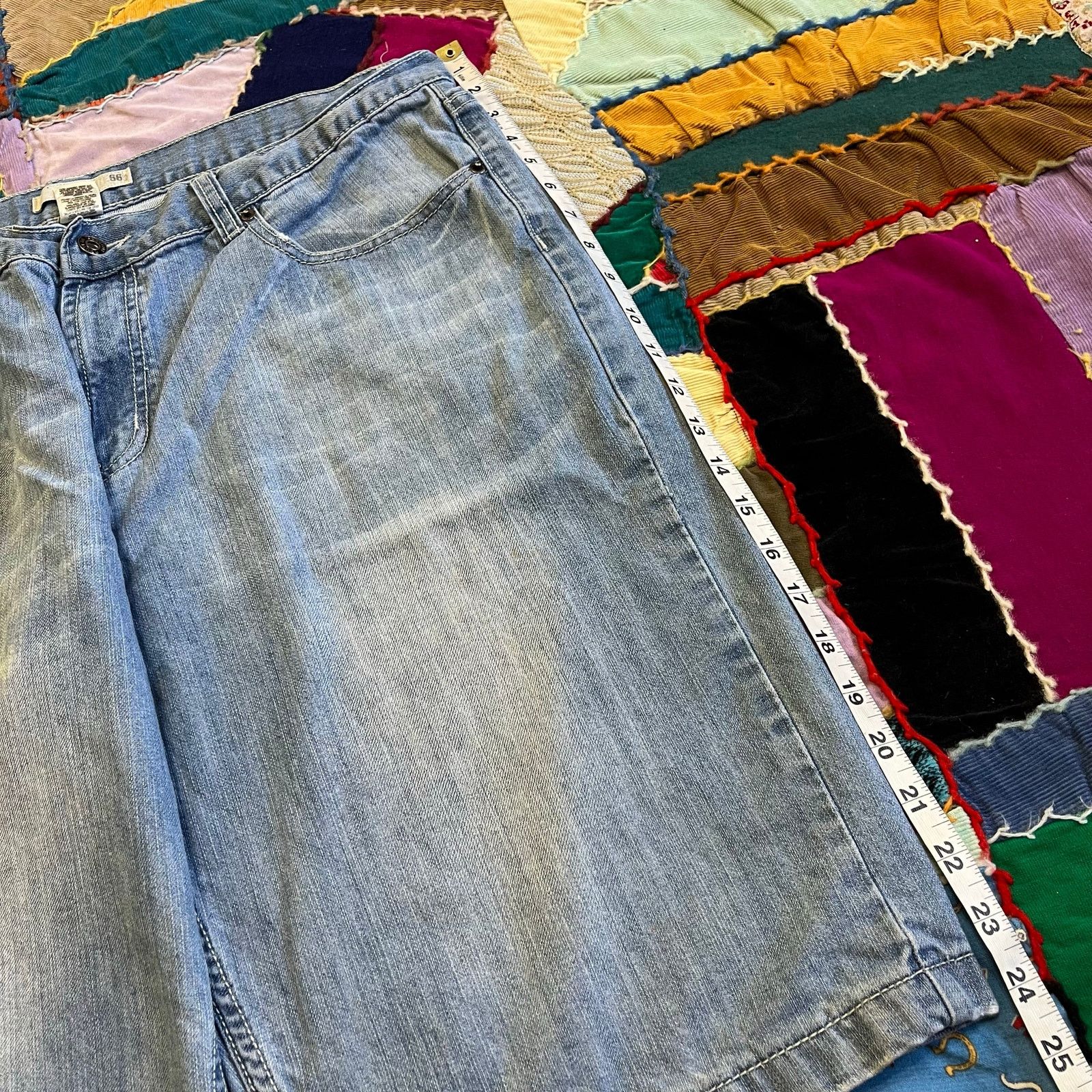 Route 66 Route 66 Embroidered Light Washed Baggy Jorts 38W Size US 36 / EU 52 - 4 Thumbnail
