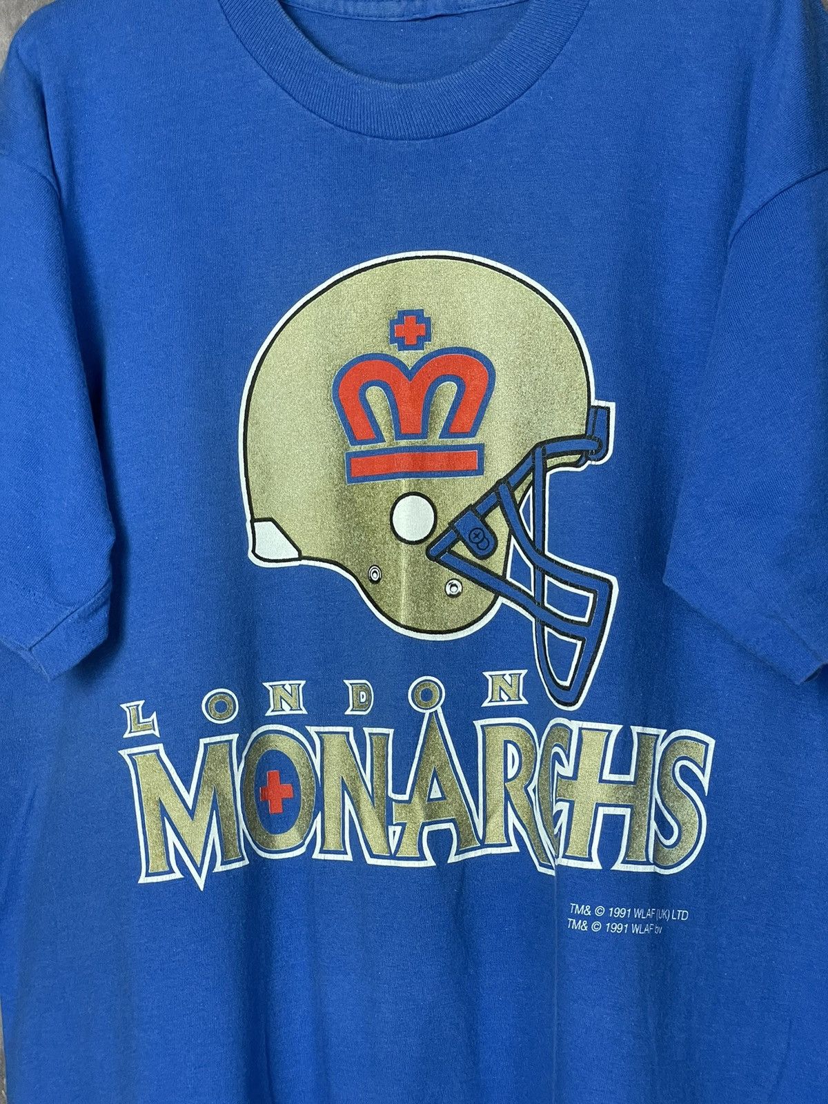 Vintage Vintage 90s London Monarchs Tshirt 1999 NFL Crewneck Size US XL / EU 56 / 4 - 7 Thumbnail