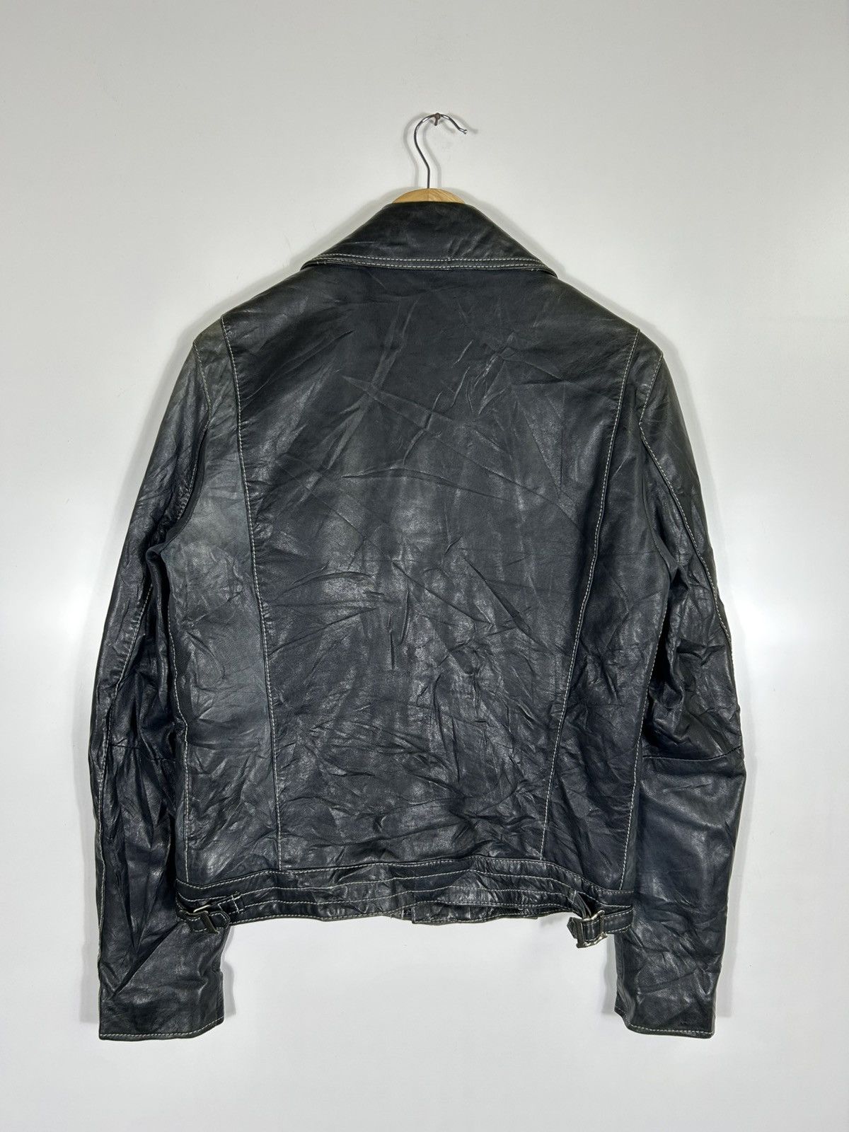 Beams Japan 🔥Beams Japan Leather Riders Double Collar Jacket Size US L / EU 52-54 / 3 - 16 Thumbnail