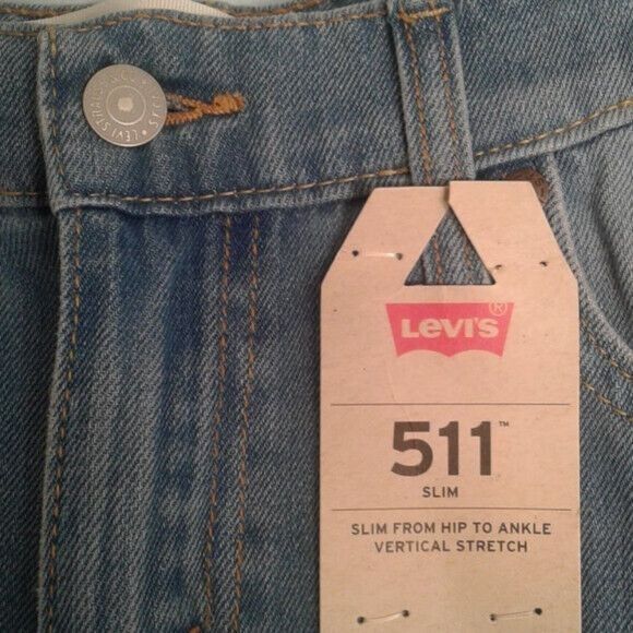Levi's Levis 511 W29 L29 Mens 18 Reg Slim Blue Jeans Stretch Denim Size US 29 - 3 Thumbnail