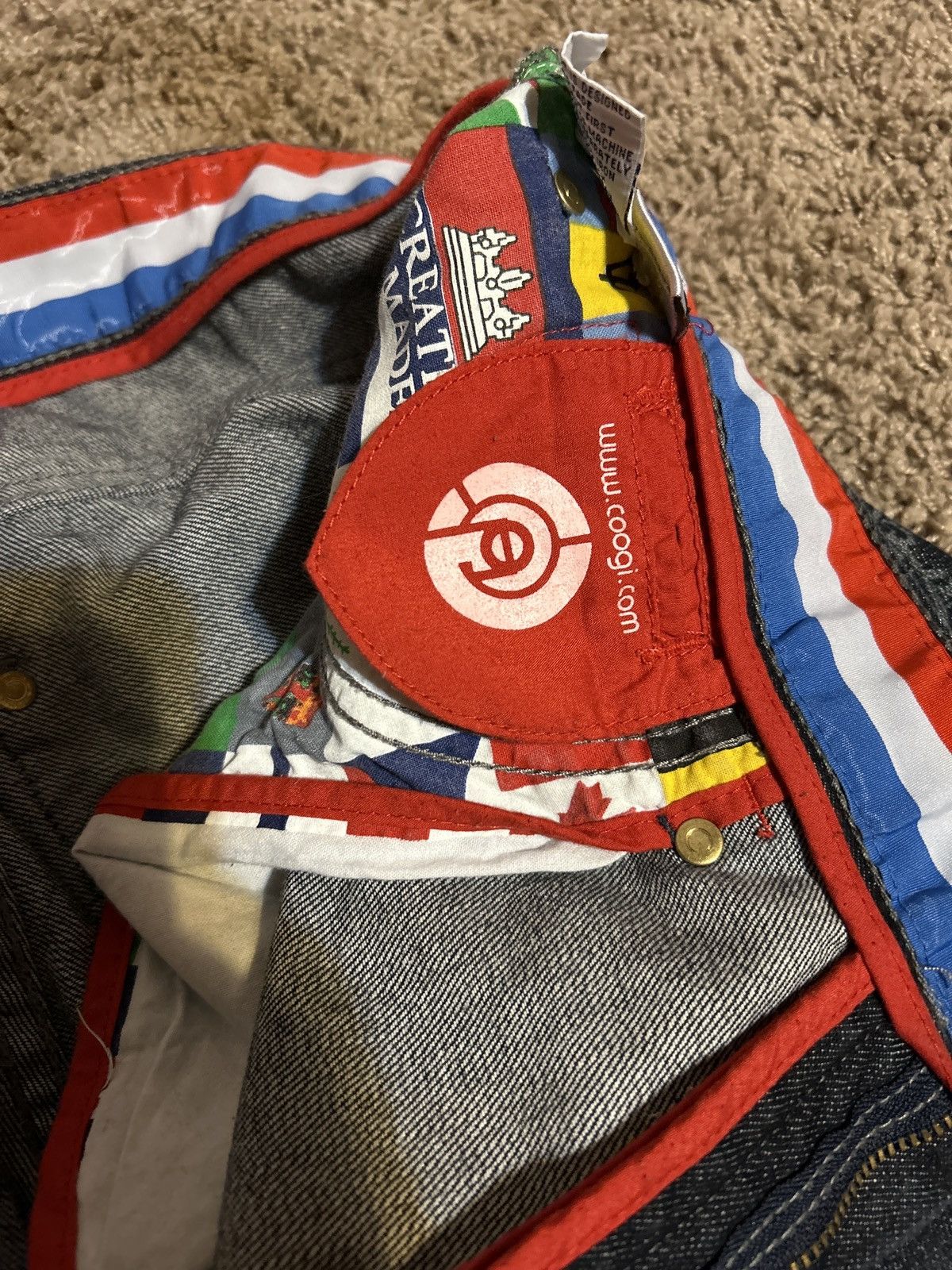 Coogi Mid 2000s Authentic Coogi world map Jeans Size US 36 / EU 52 - 7 Thumbnail