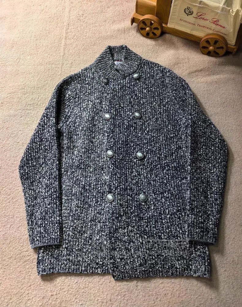 Brunello Cucinelli Brunello Cucinelli Furry double-breasted sweater Size US XL / EU 56 / 4 - 1 Thumbnail