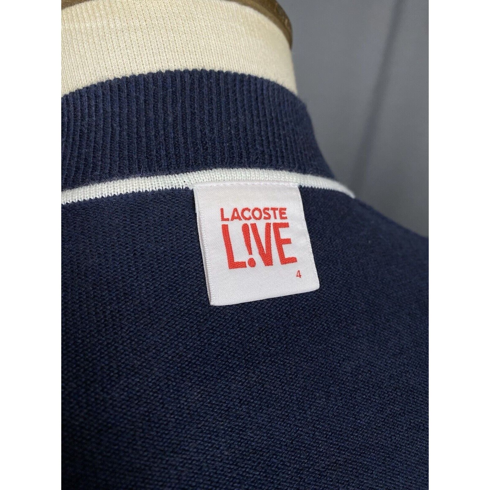 Lacoste Lacoste LIVE! Men's Beige Cardigan Sweater Size 4 Size US XL / EU 56 / 4 - 10 Thumbnail