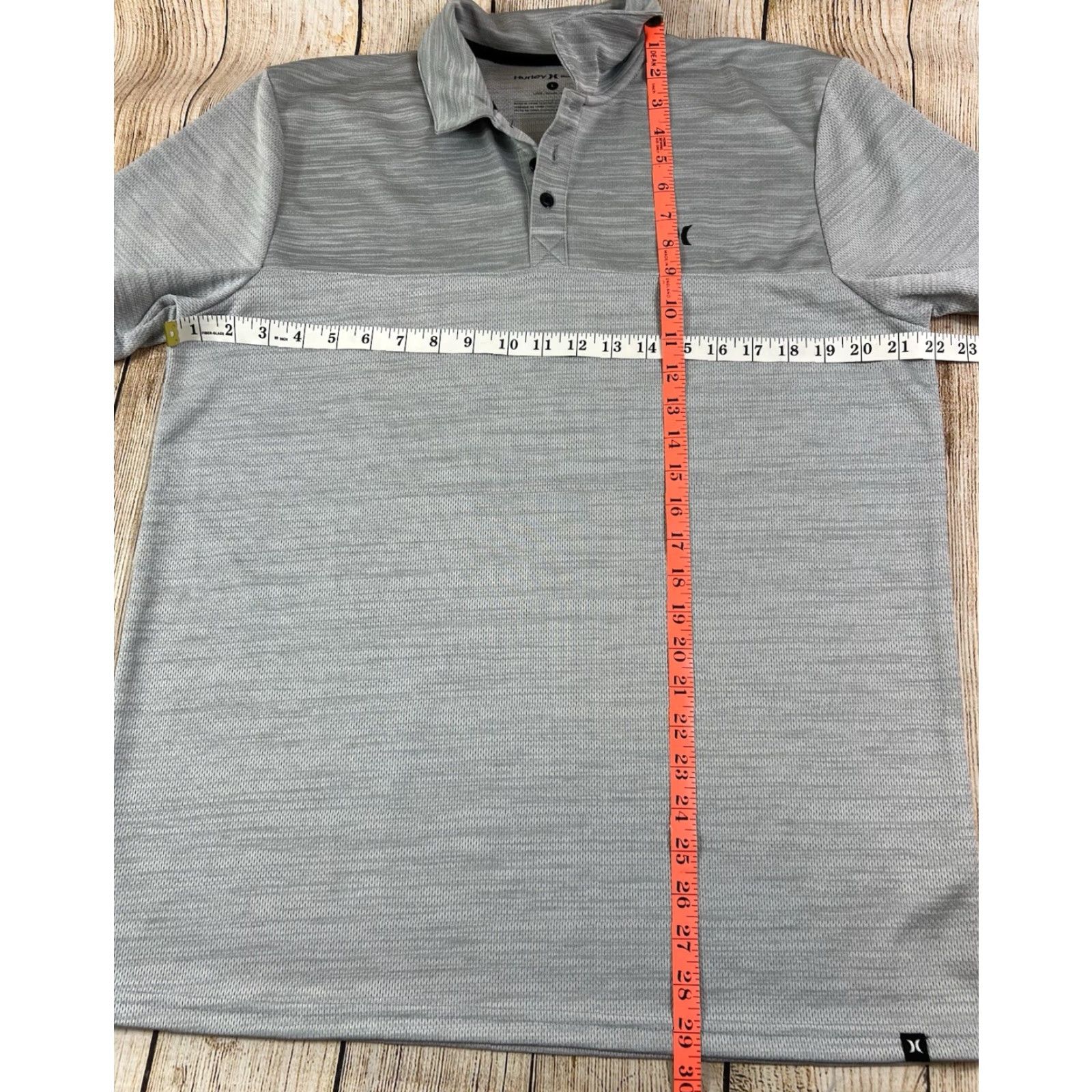 Hurley Hurley Polo Shirt Mens L Gray Performance Golf Activewear Striped Collared Breathable Moisture Wicking Lightweight Classic Modern Casual Polo Size US L / EU 52-54 / 3 - 5 Thumbnail