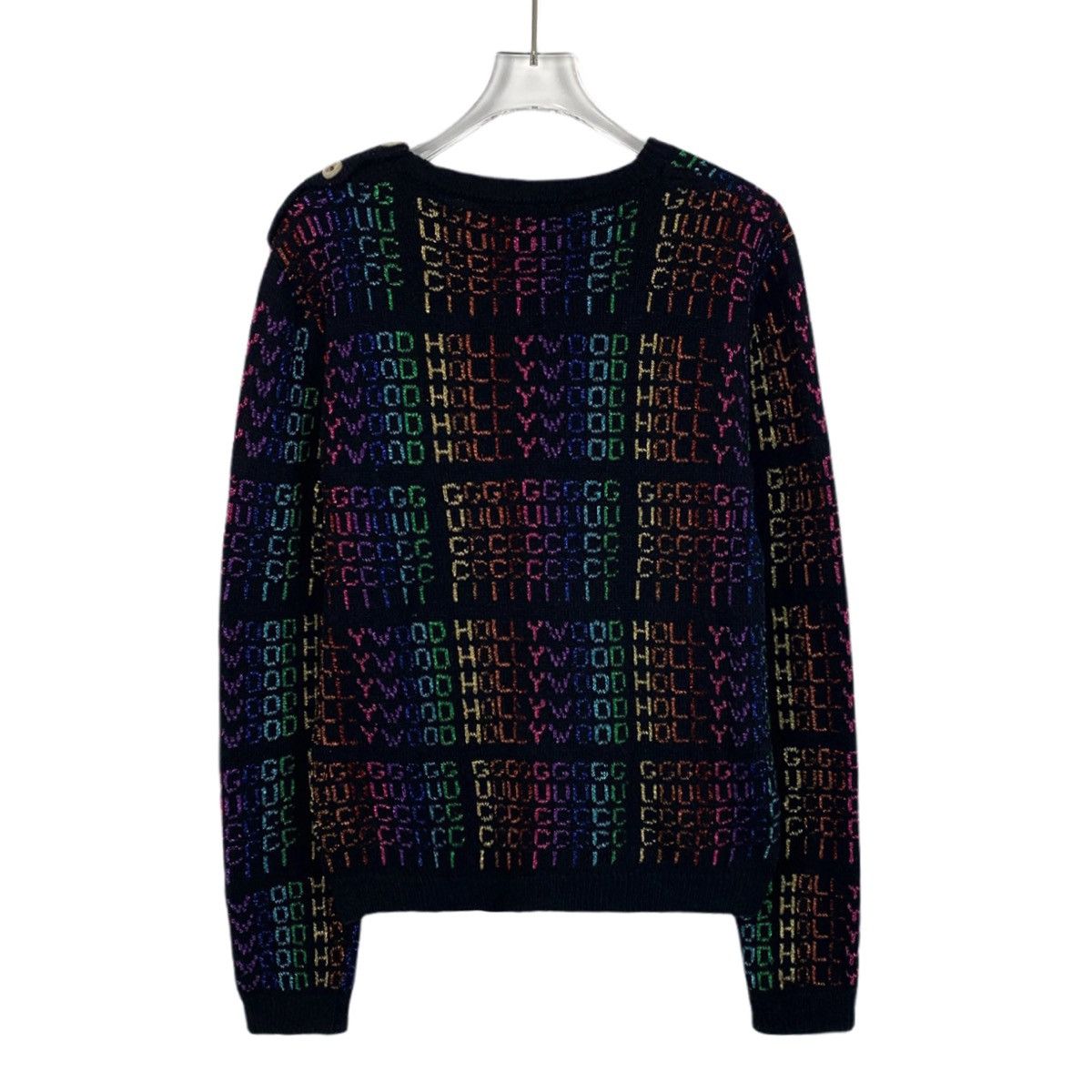 Gucci Gucci Logo Letter Rainbow Long Sleeve Knit Sweater K26WX Size S / US 4 / IT 40 - 2 Thumbnail