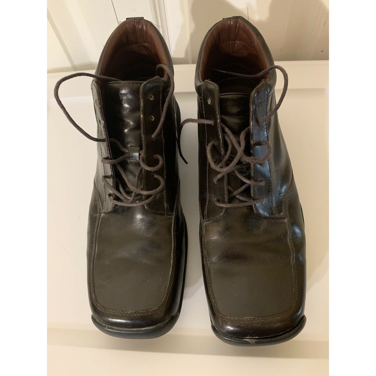 Kenneth Cole Kenneth Cole New York Men’s Sz 8 Square Toe Ankle Boots Blac Size US 8 / EU 41 - 1 Thumbnail