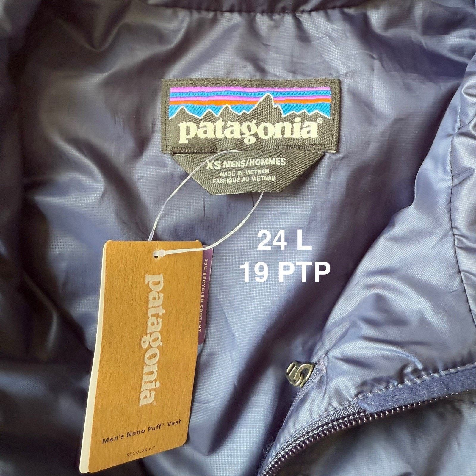 Patagonia Patagonia Nano Puff Vest XS Navy Full Zip Outdoors Insulated Size US XS / EU 42 / 0 - 6 Thumbnail