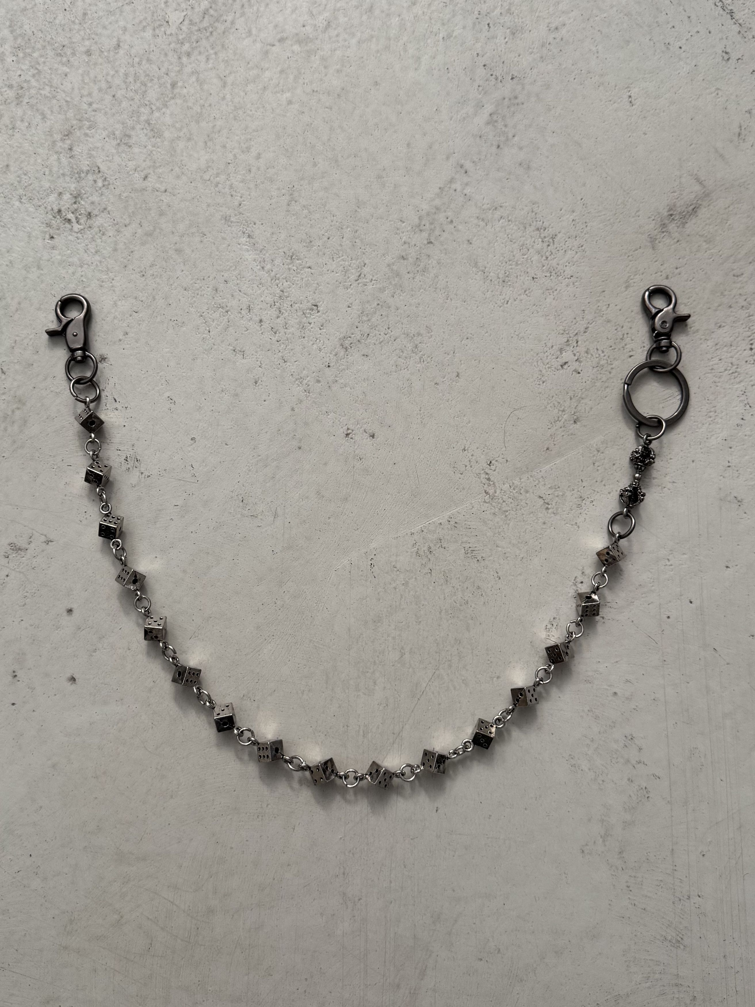 Jewelry Dice Wallet Chain in Silver, Men's