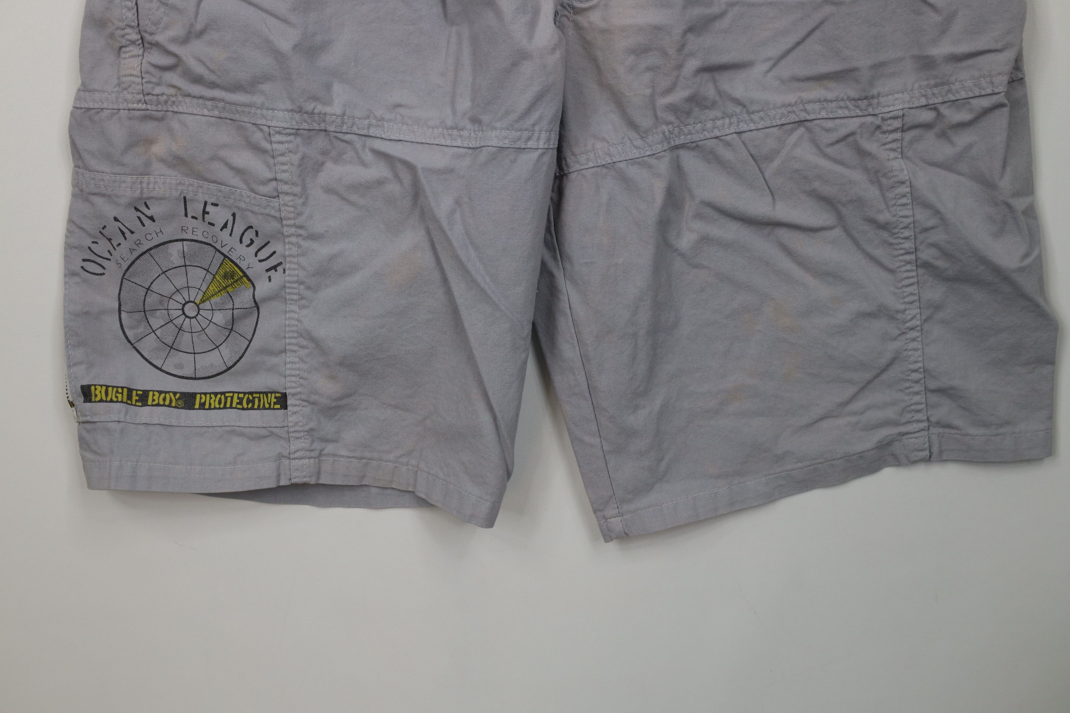 Vintage Vintage 90s Bugle Boy Ocean League Pleated Shorts Gray Size US 32 / EU 48 - 4 Thumbnail