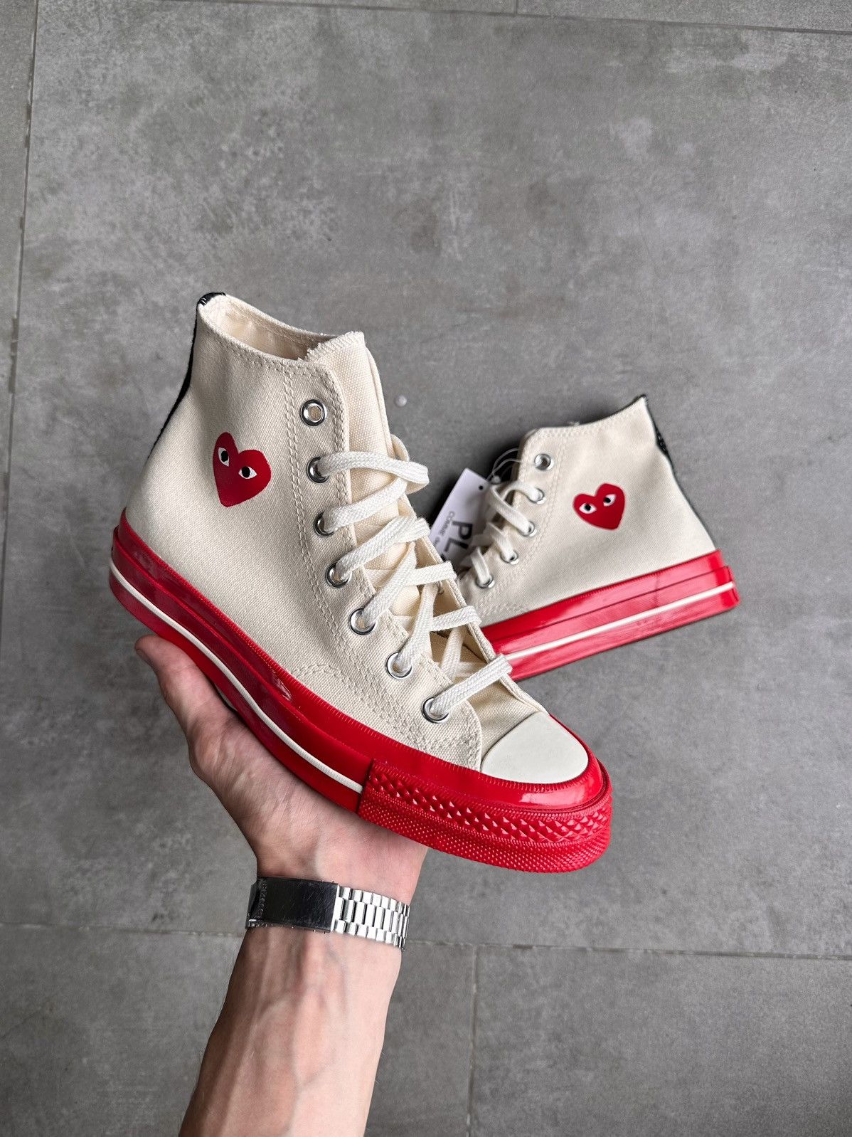 Comme des Garcons PLAY × Converse CDG PLAY x CONVERSE HI CHUCK TAILOR 70 Size US 6.5 / IT 36.5 - 1 Thumbnail