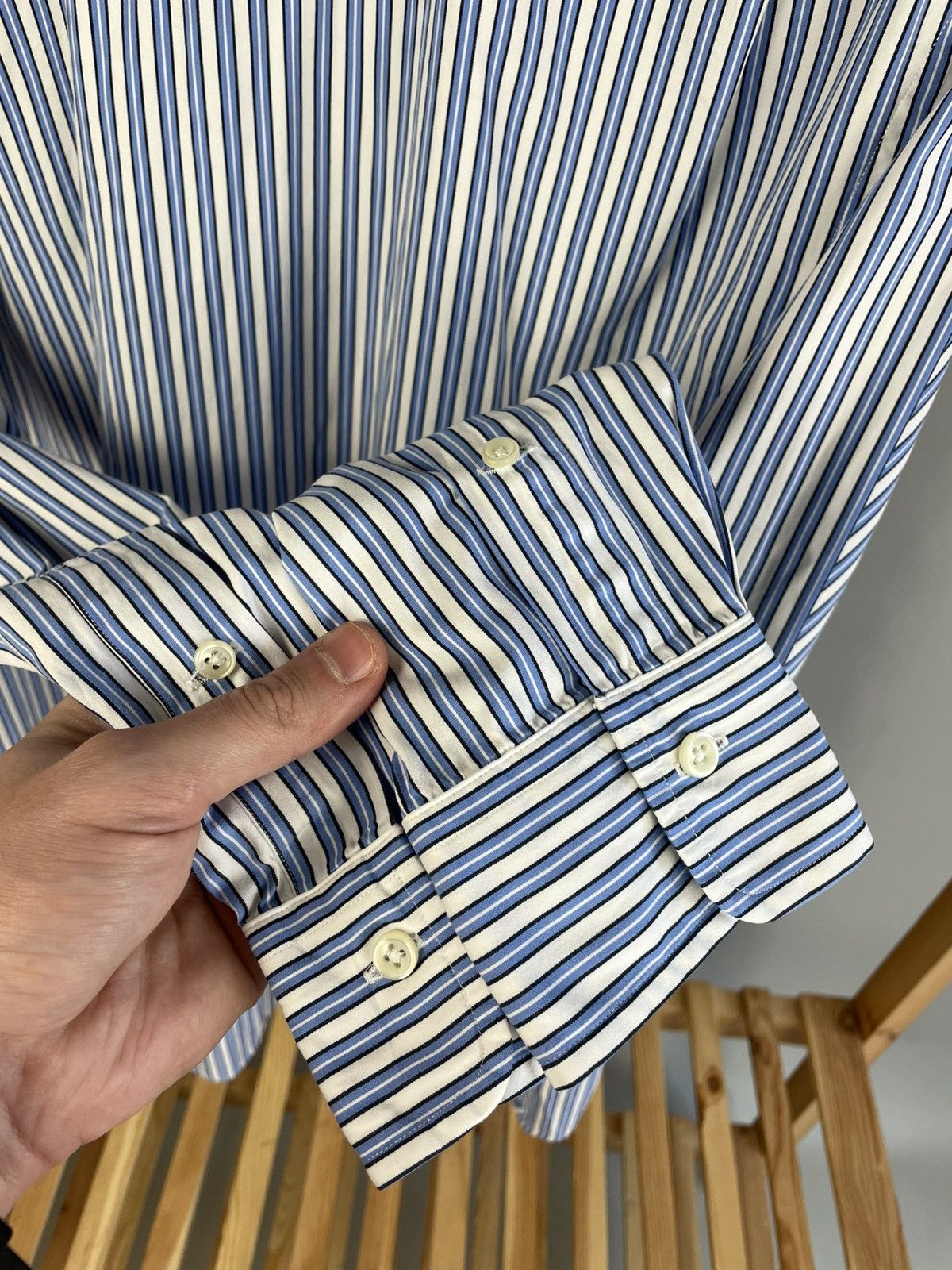 Designer × Polo Ralph Lauren × Vintage Polo Ralph Lauren cotton striped shirt Size US L / EU 52-54 / 3 - 7 Thumbnail