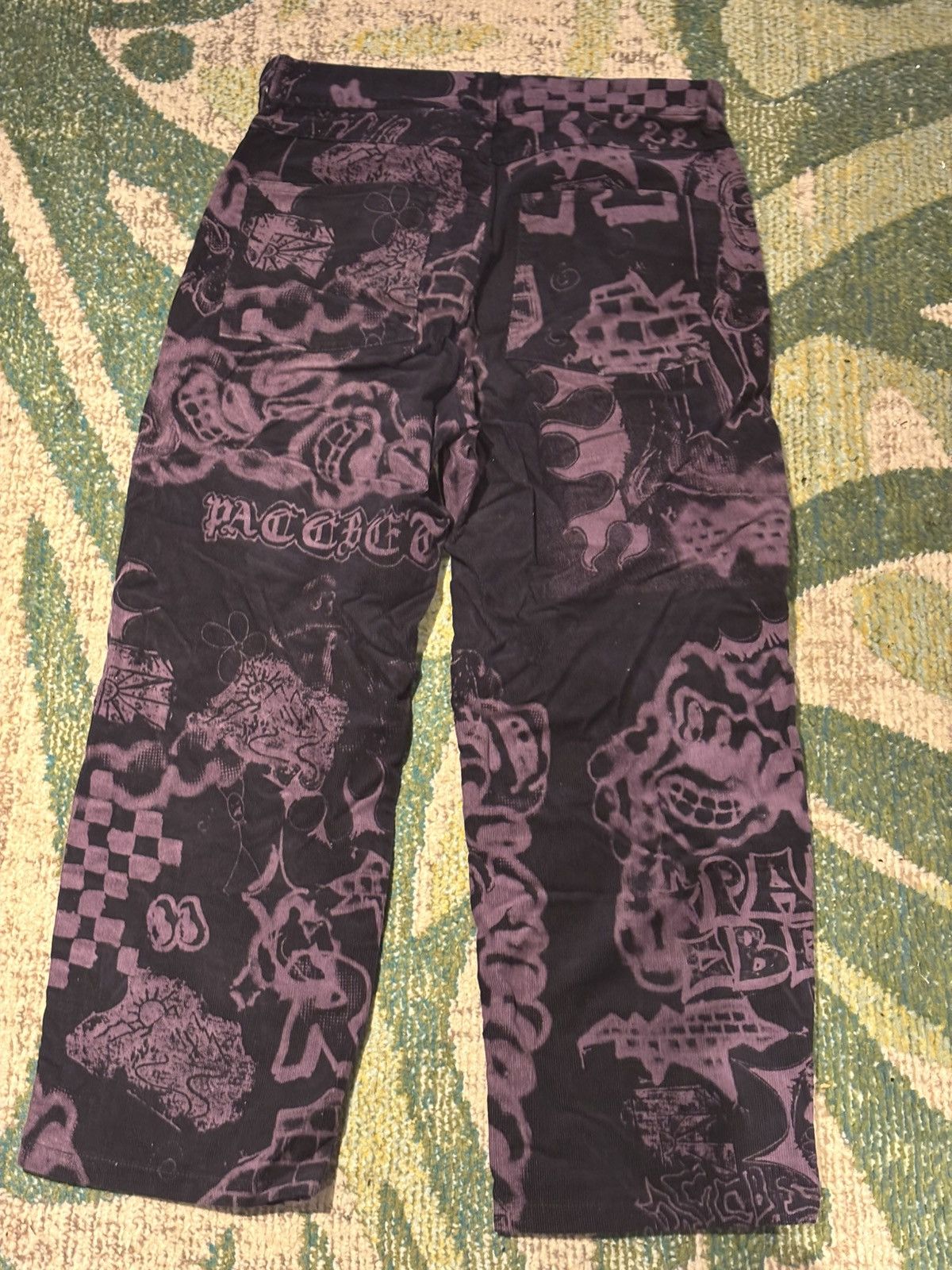PACCBET PACCBET Purple-Dyed Corduroy Pants Size US 31 - 2 Thumbnail