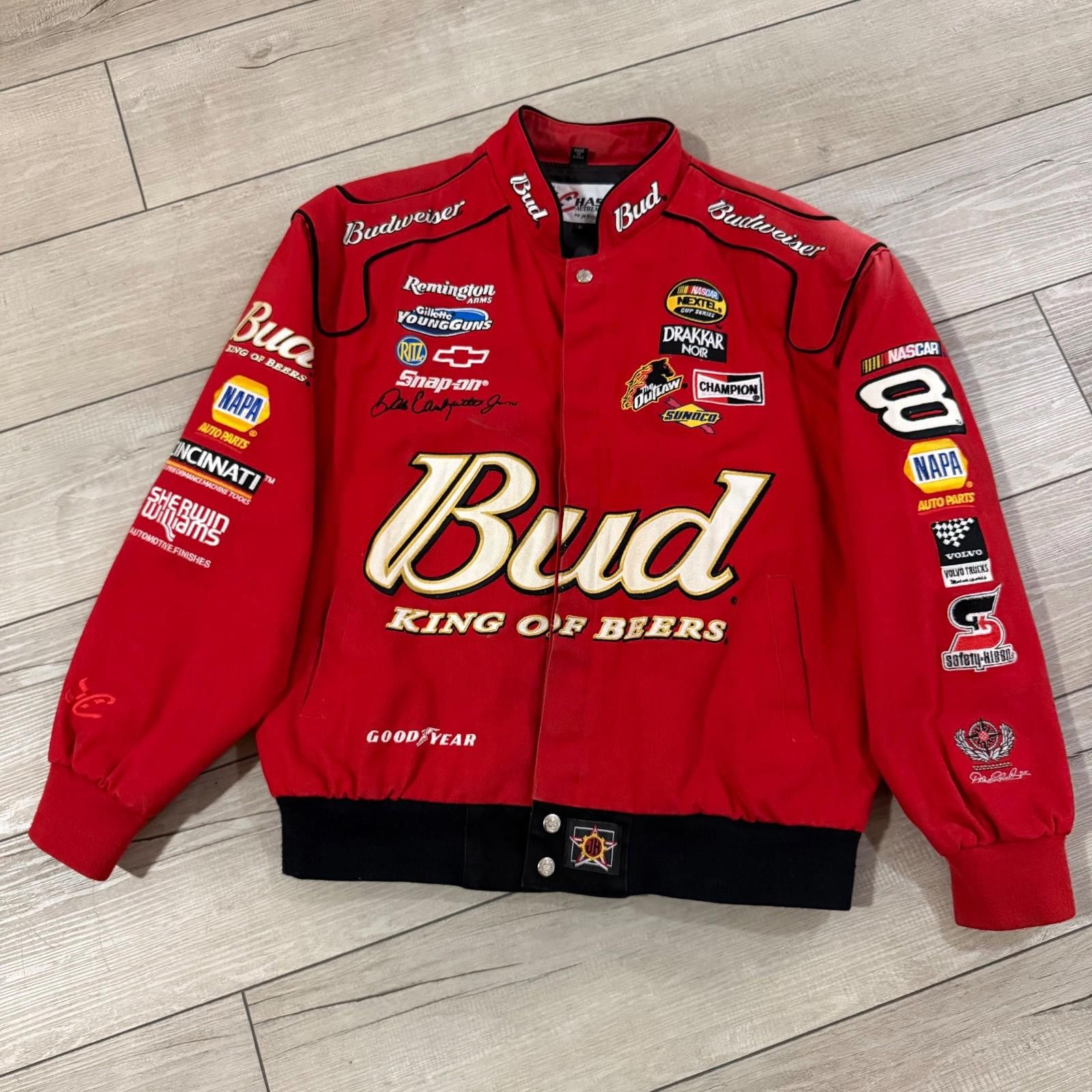 Chase Authentics Vintage Budweiser NASCAR Jacket Dale Earnhardt Jr 8 Chase L Size US L / EU 52-54 / 3 - 1 Thumbnail