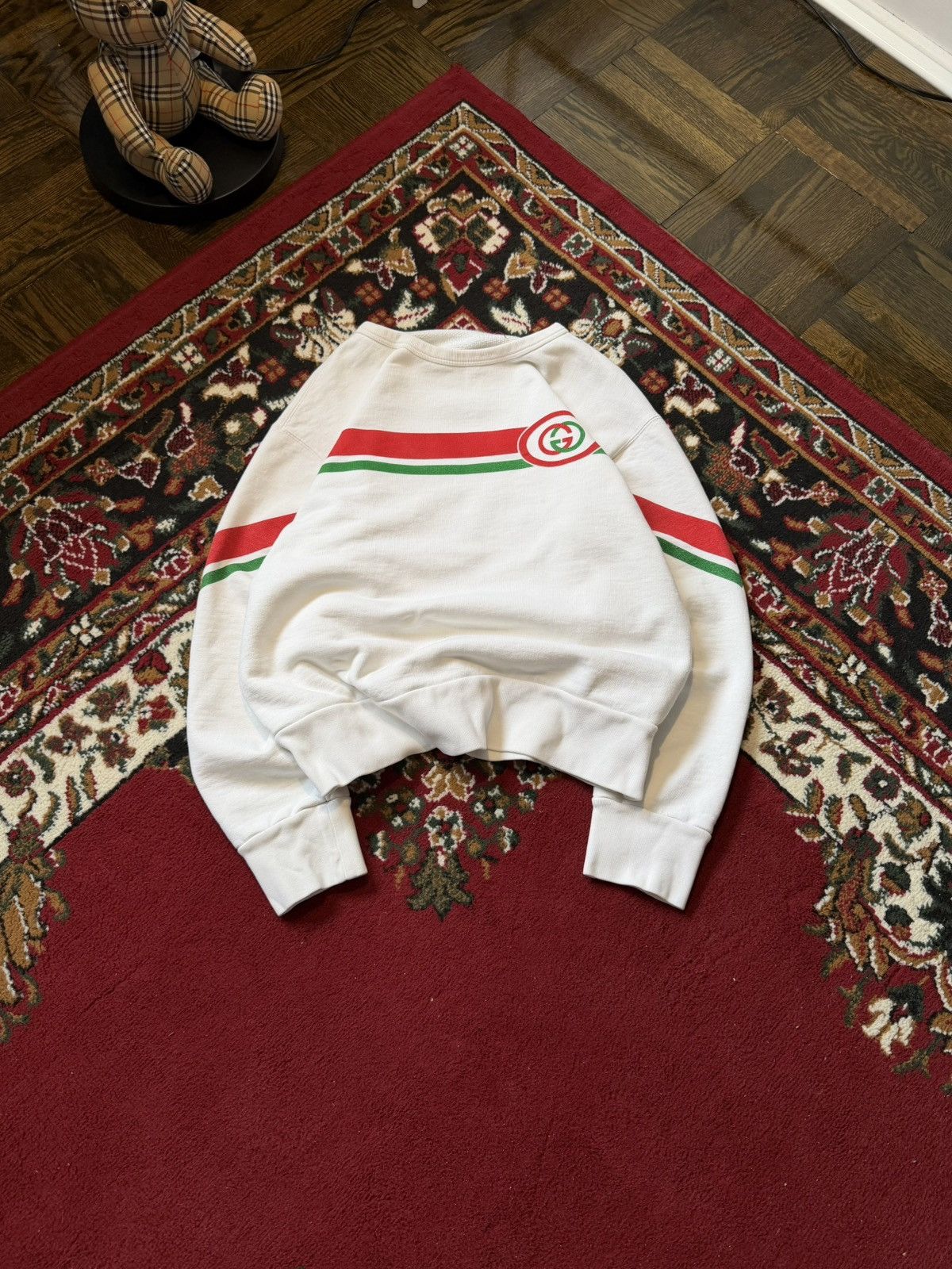 Gucci Gucci Interlocking G Sweatshirt Size S Beige Red Green Mens Size US S / EU 44-46 / 1 - 1 Thumbnail