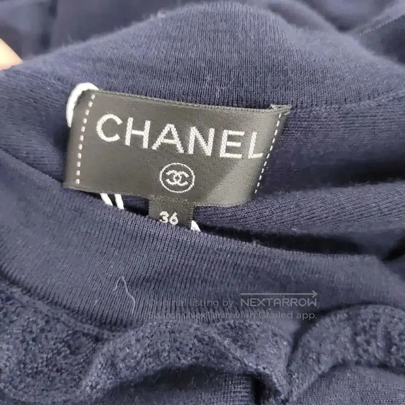 Chanel Chanel Navy Wool Dress for Women . Size M / US 6-8 / IT 42-44 - 4 Thumbnail