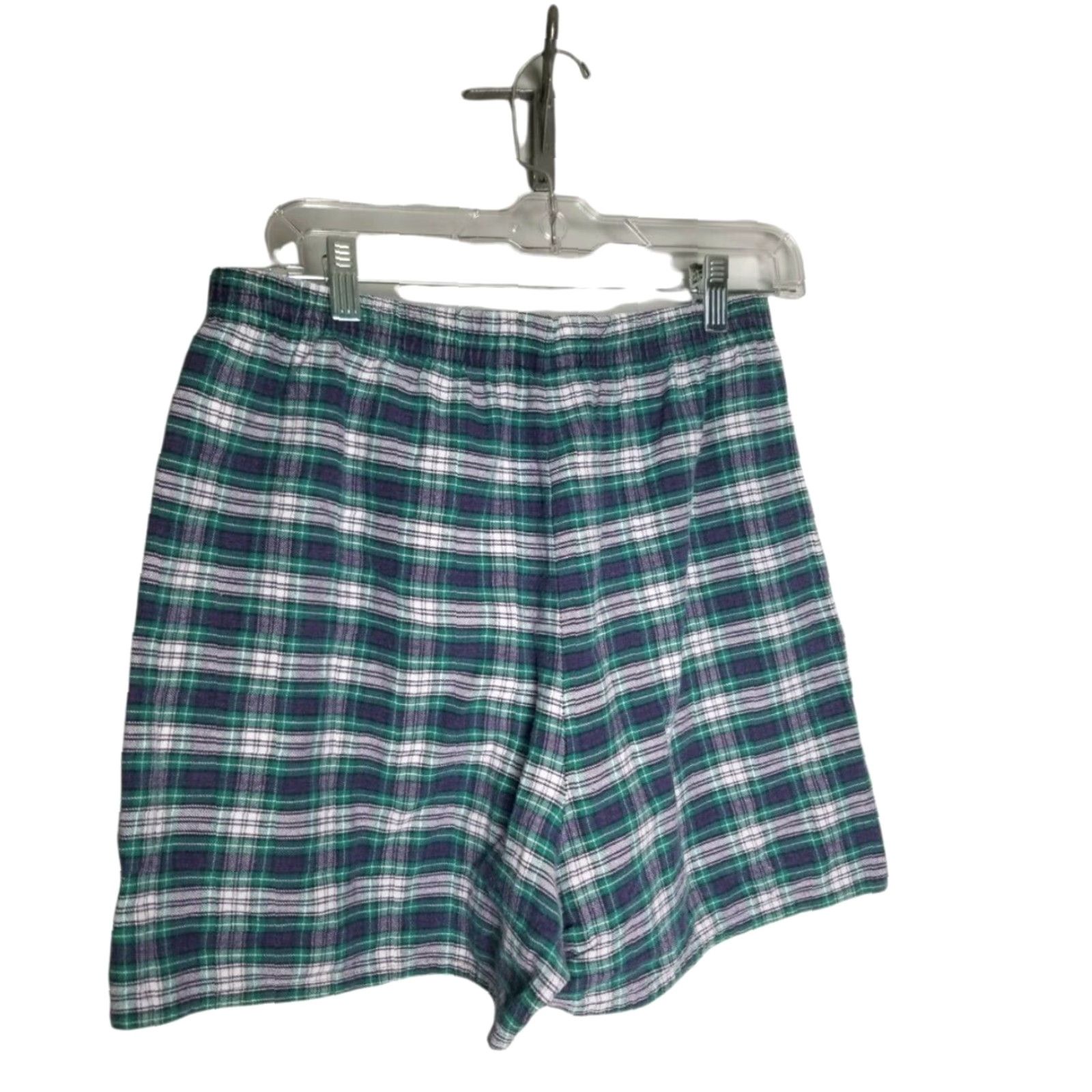 Vintage VINTAGE Dr Seuss Flannel Sleep Shorts Mens Large Blue Plaid 90s Size US 33 - 2 Thumbnail