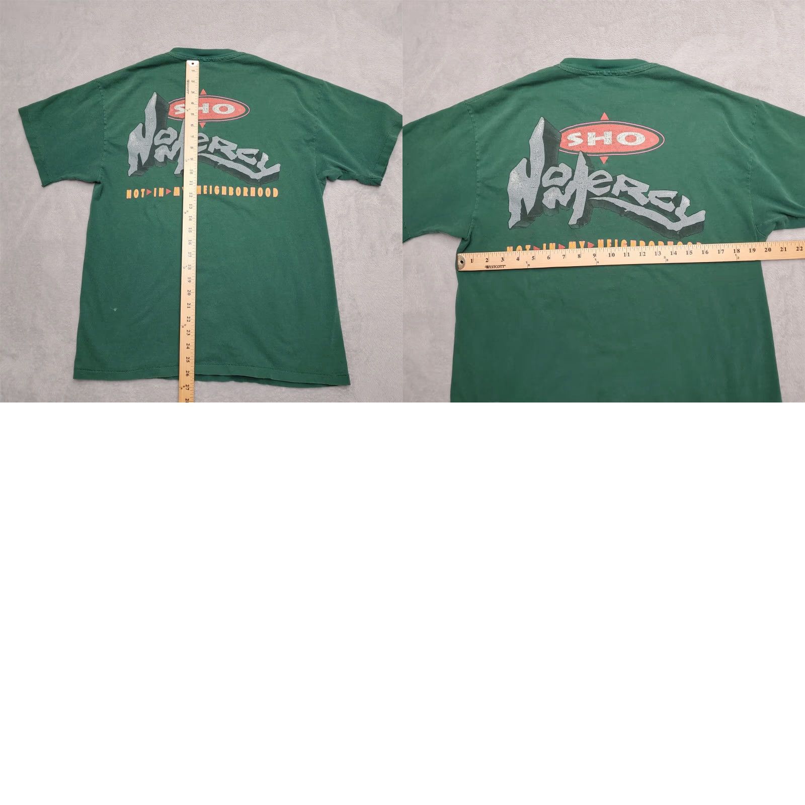 Vintage VINTAGE Sho No Mercy Shirt Men S Green Short Sleeve Crew Neck TEE USA Graphic Print Casual Shirt Size US S / EU 44-46 / 1 - 8 Thumbnail