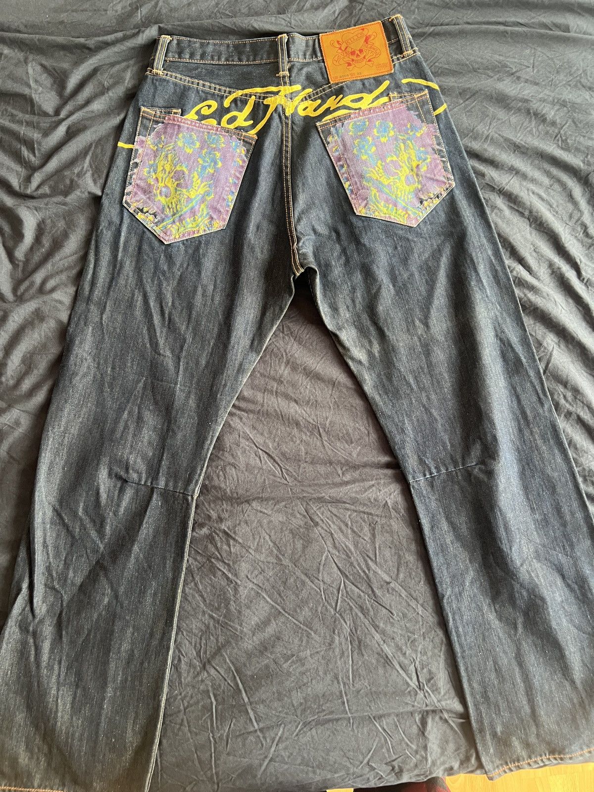 Ed Hardy Ed hardy Flower skull rare vintage denim Size US 32 / EU 48 - 5 Thumbnail