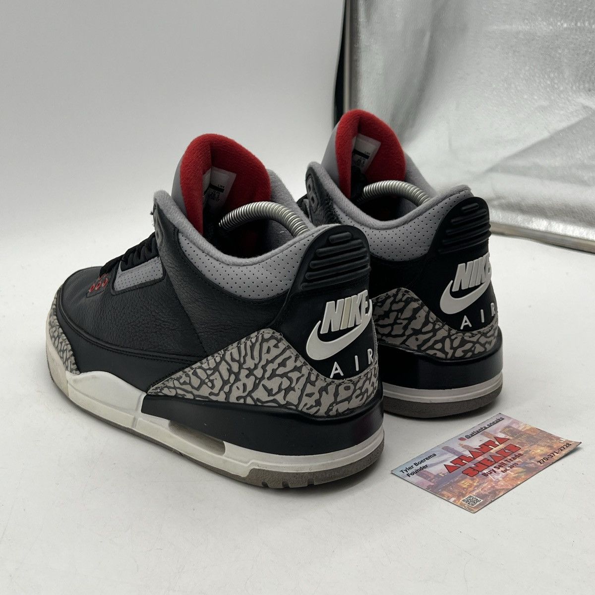 Jordan Brand Air Jordan 3 Black Cement Size US 8.5 / EU 41-42 - 4 Thumbnail