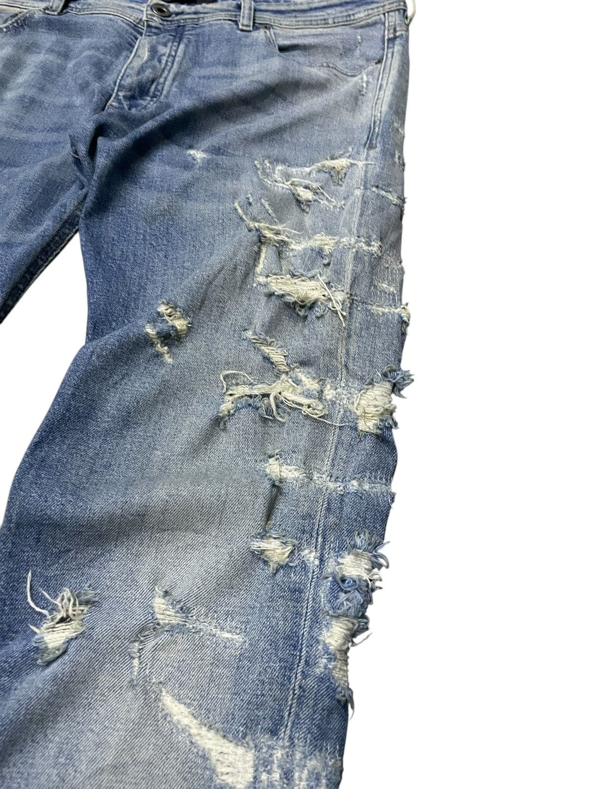 Diesel × Diesel Black Gold Diesel Black Gold Stacked Distressed Heavy Stitched Jeans Size US 34 / EU 50 - 9 Thumbnail